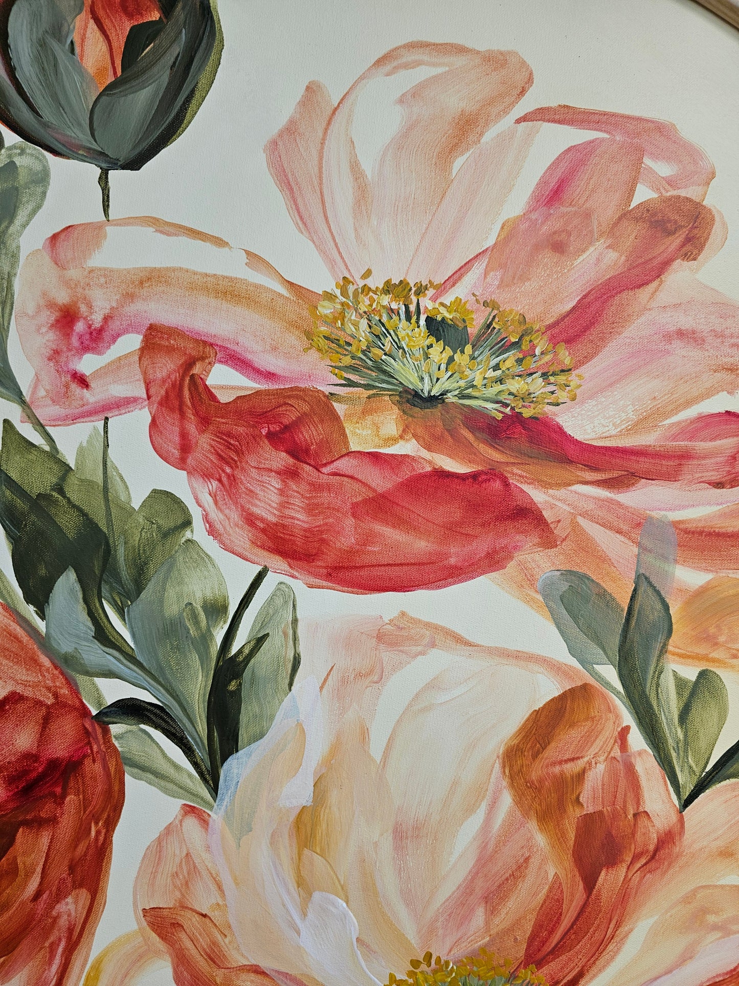 🔴SOLD Boundless_ Iceland Poppy Flower Painting by Zoe White _ Acrylic on canvas