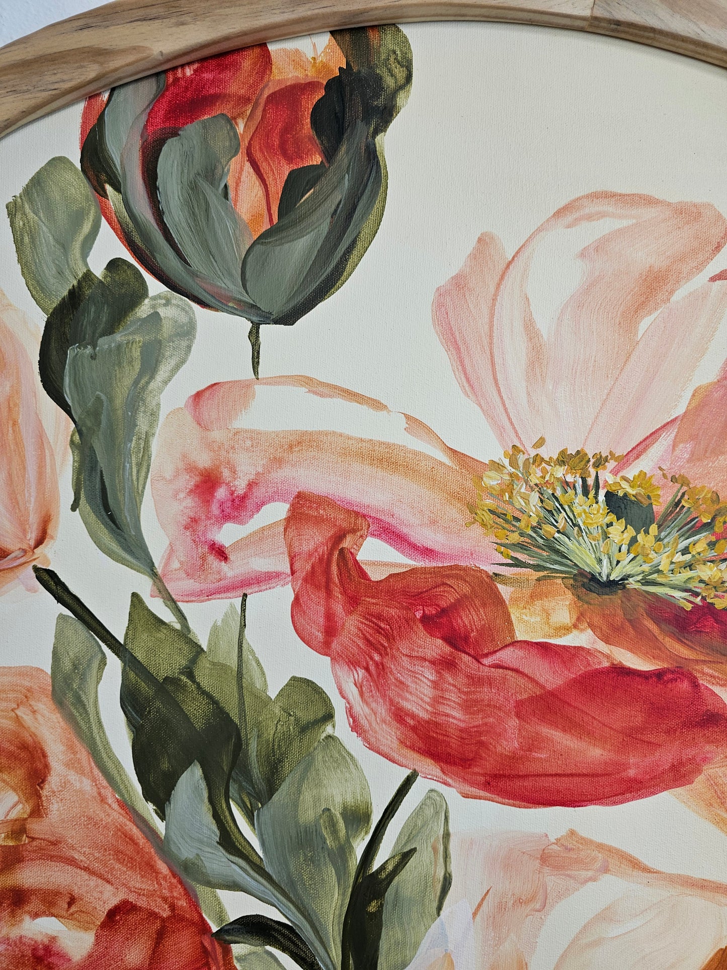 🔴SOLD Boundless_ Iceland Poppy Flower Painting by Zoe White _ Acrylic on canvas