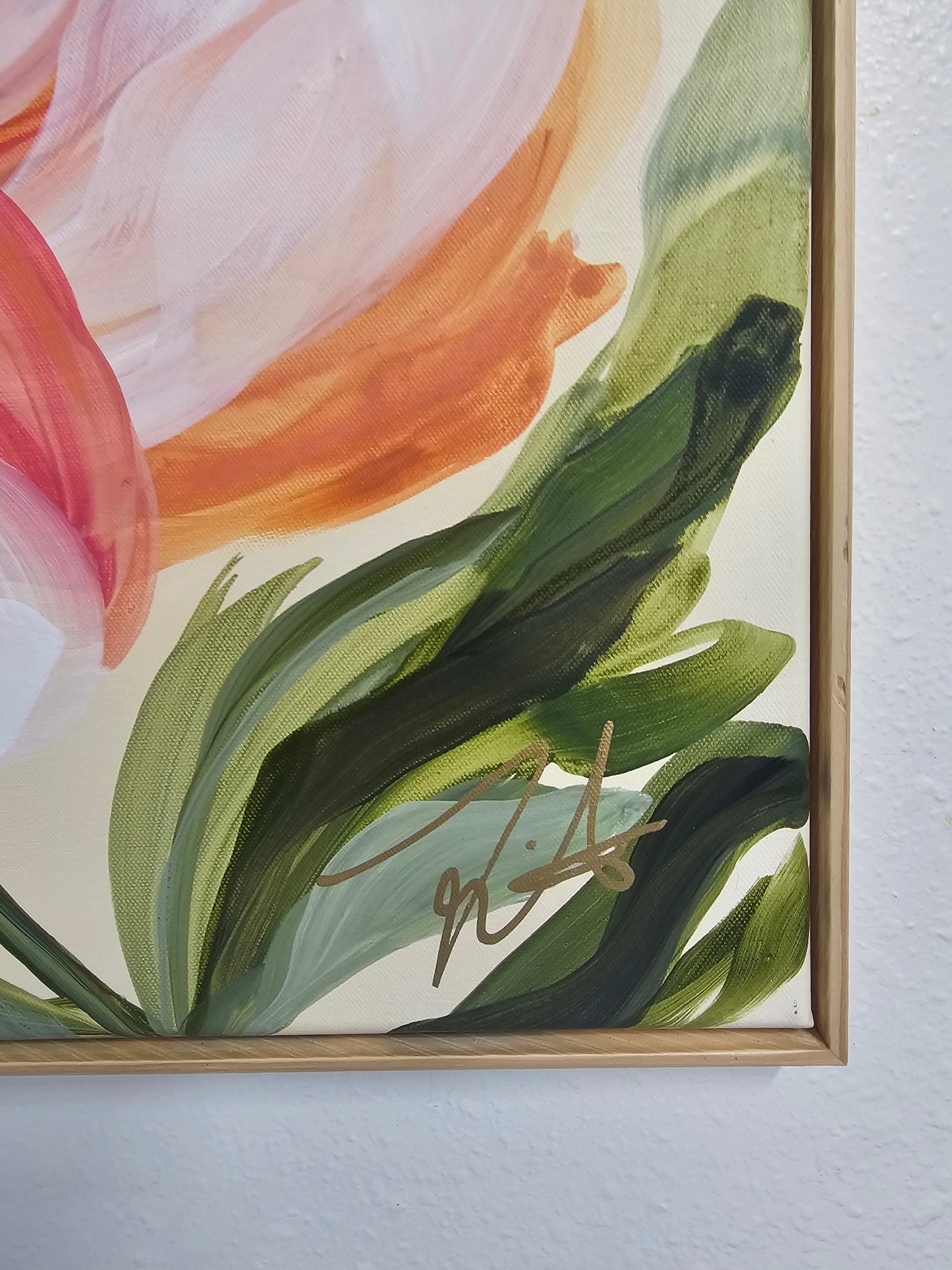 Purpose #1 _ Poppy Flower Painting by Zoe White _ Acrylic on canvas