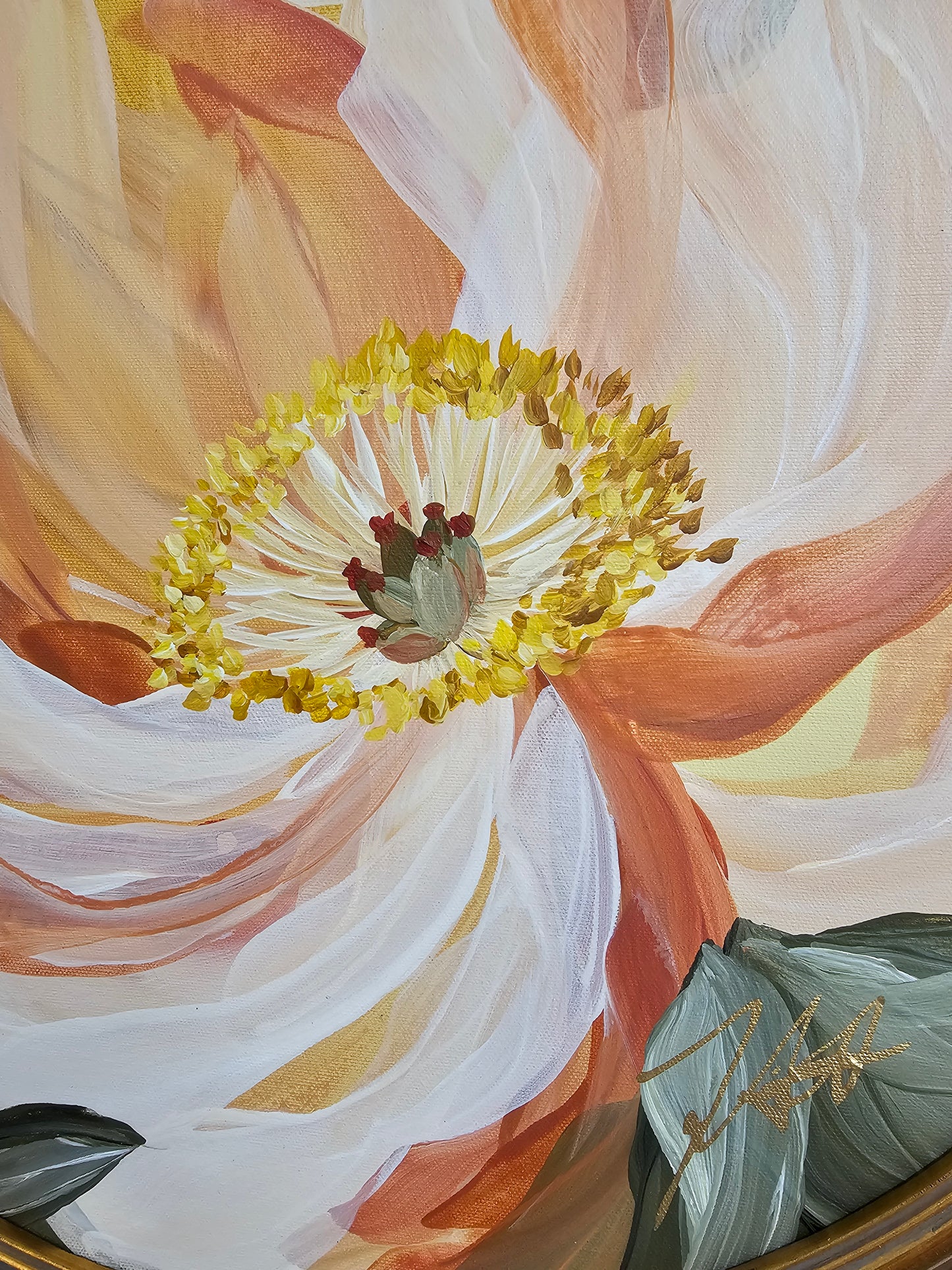 🔴SOLD Horizon _ Peony Flower Painting