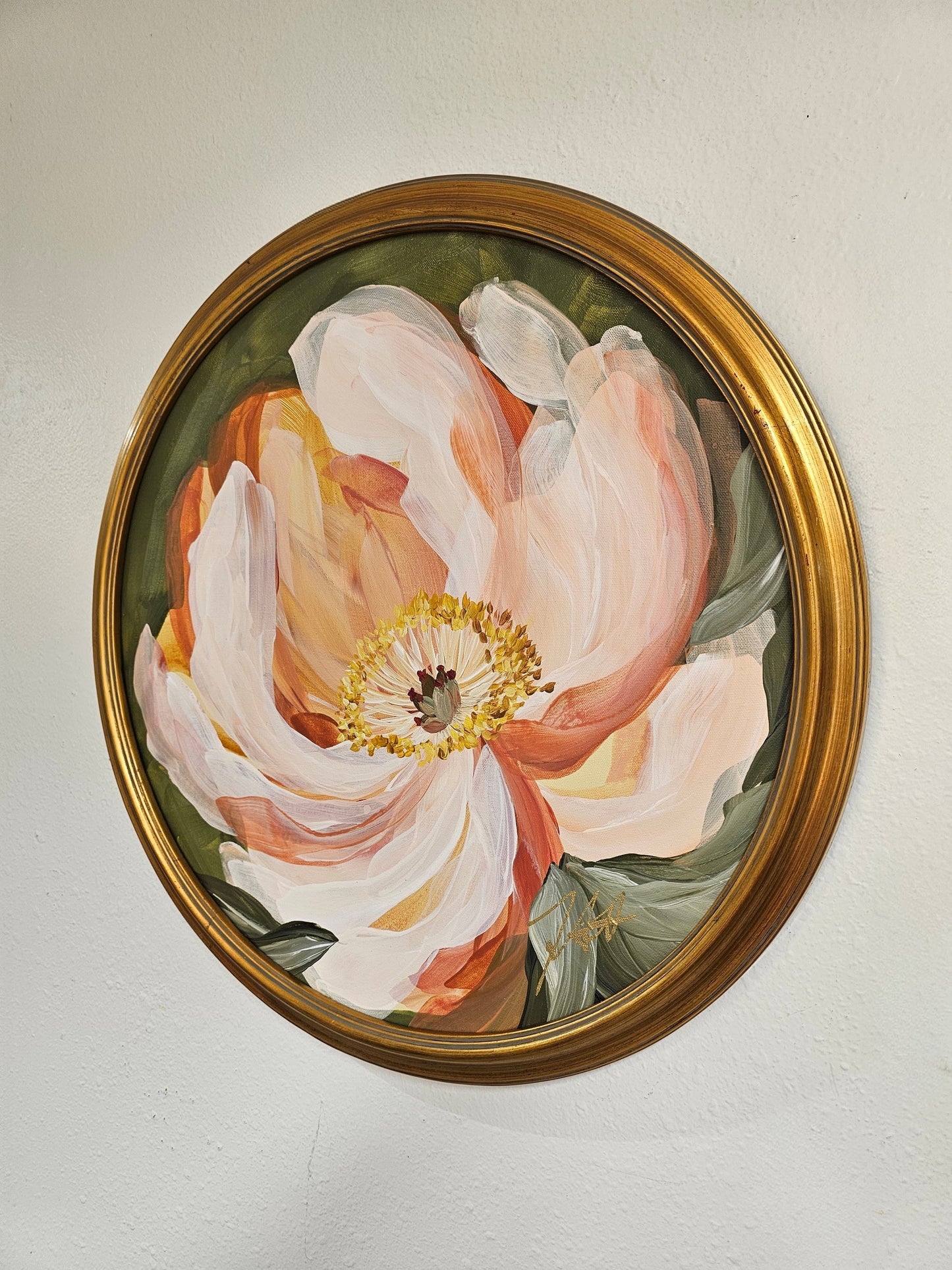 🔴SOLD Horizon _ Peony Flower Painting