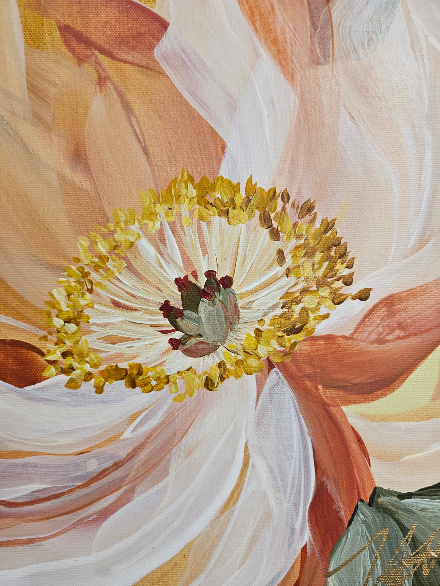 🔴SOLD Horizon _ Peony Flower Painting