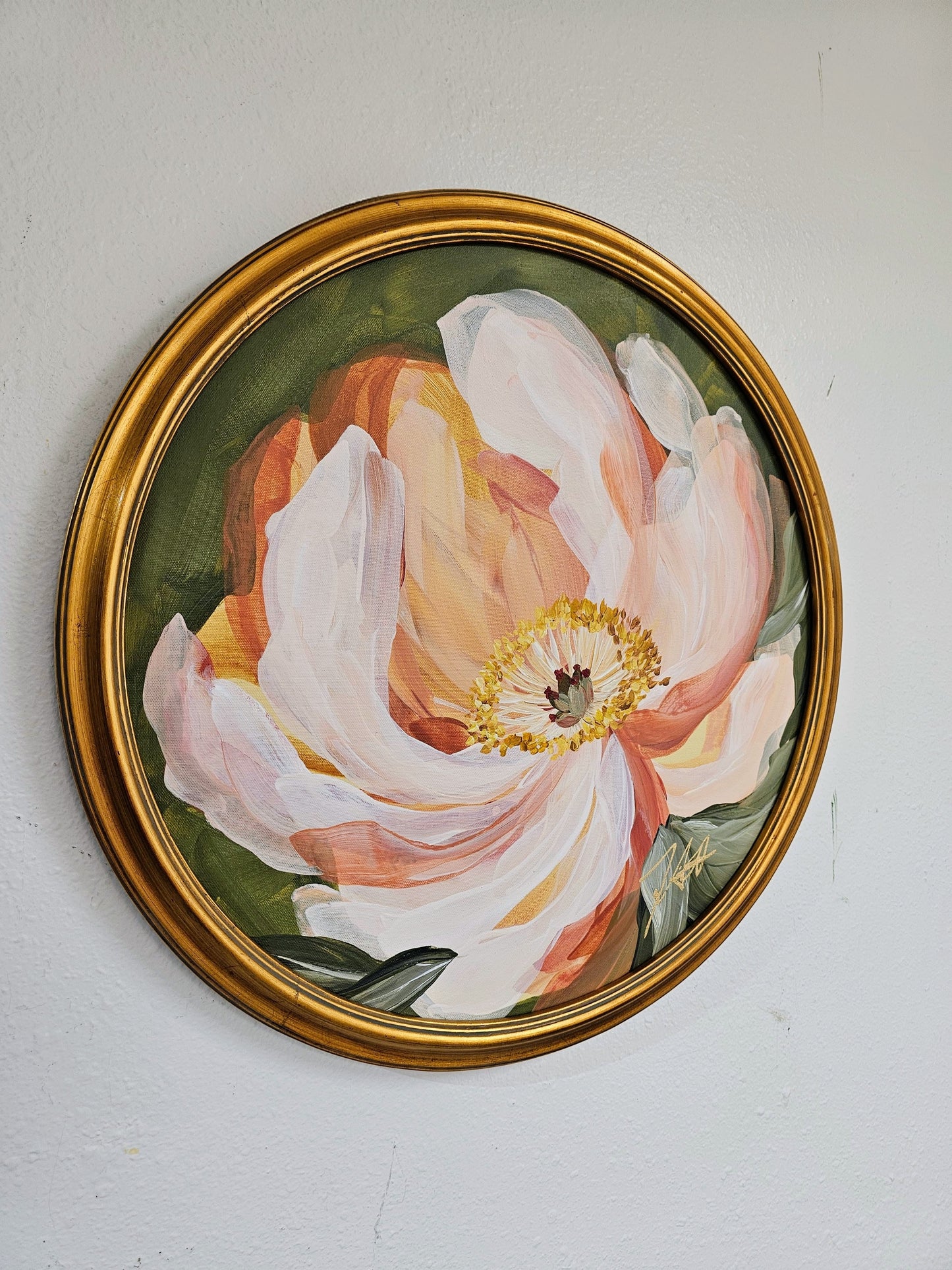 🔴SOLD Horizon _ Peony Flower Painting