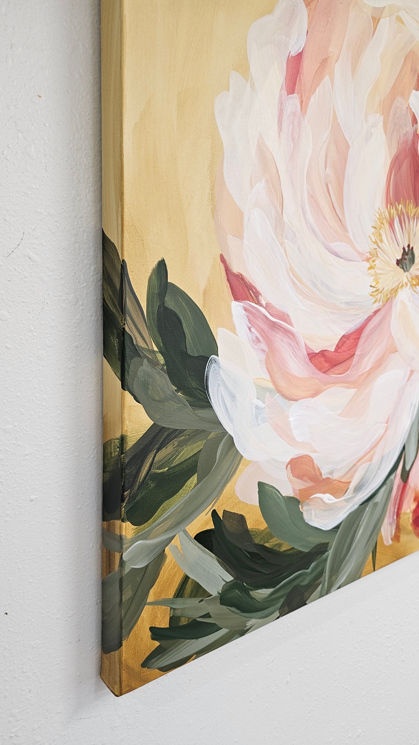 Beloved #6 _ Peony Flower Painting by Zoe White _ Acrylic on canvas