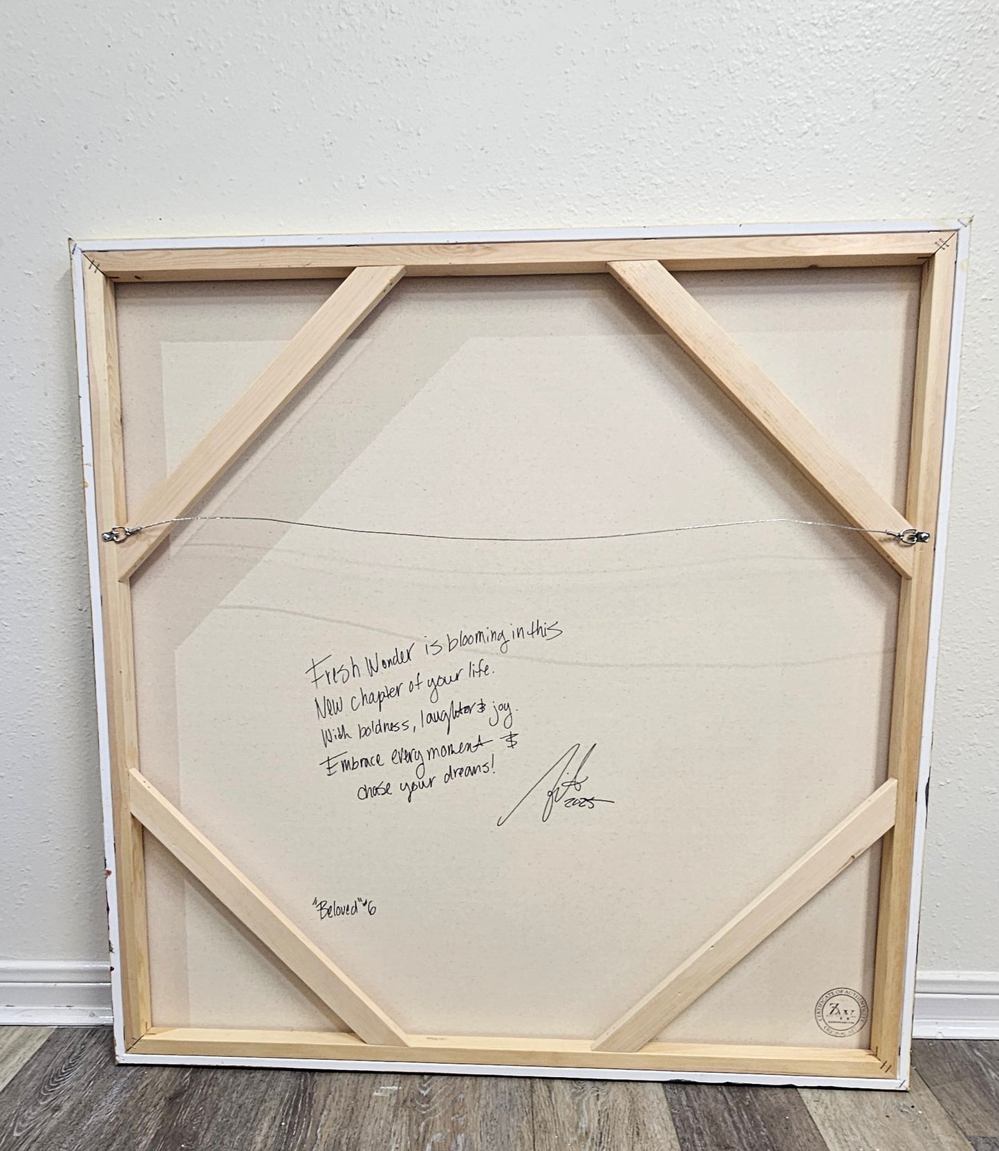 Beloved #6 _ Peony Flower Painting by Zoe White _ Acrylic on canvas