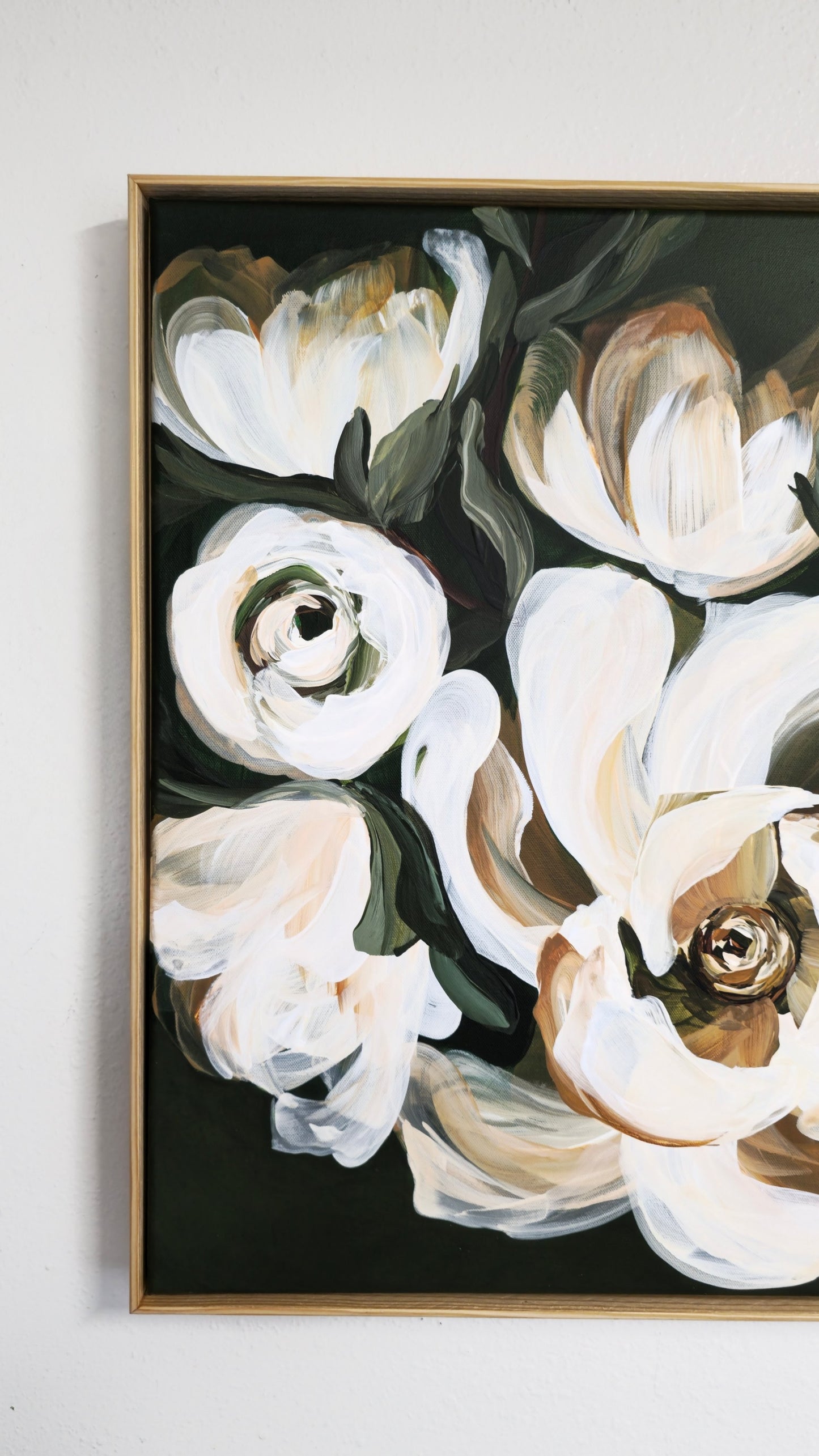 "Bold" _Magnolia Flower Painting by Zoe White _ Acrylic on canvas