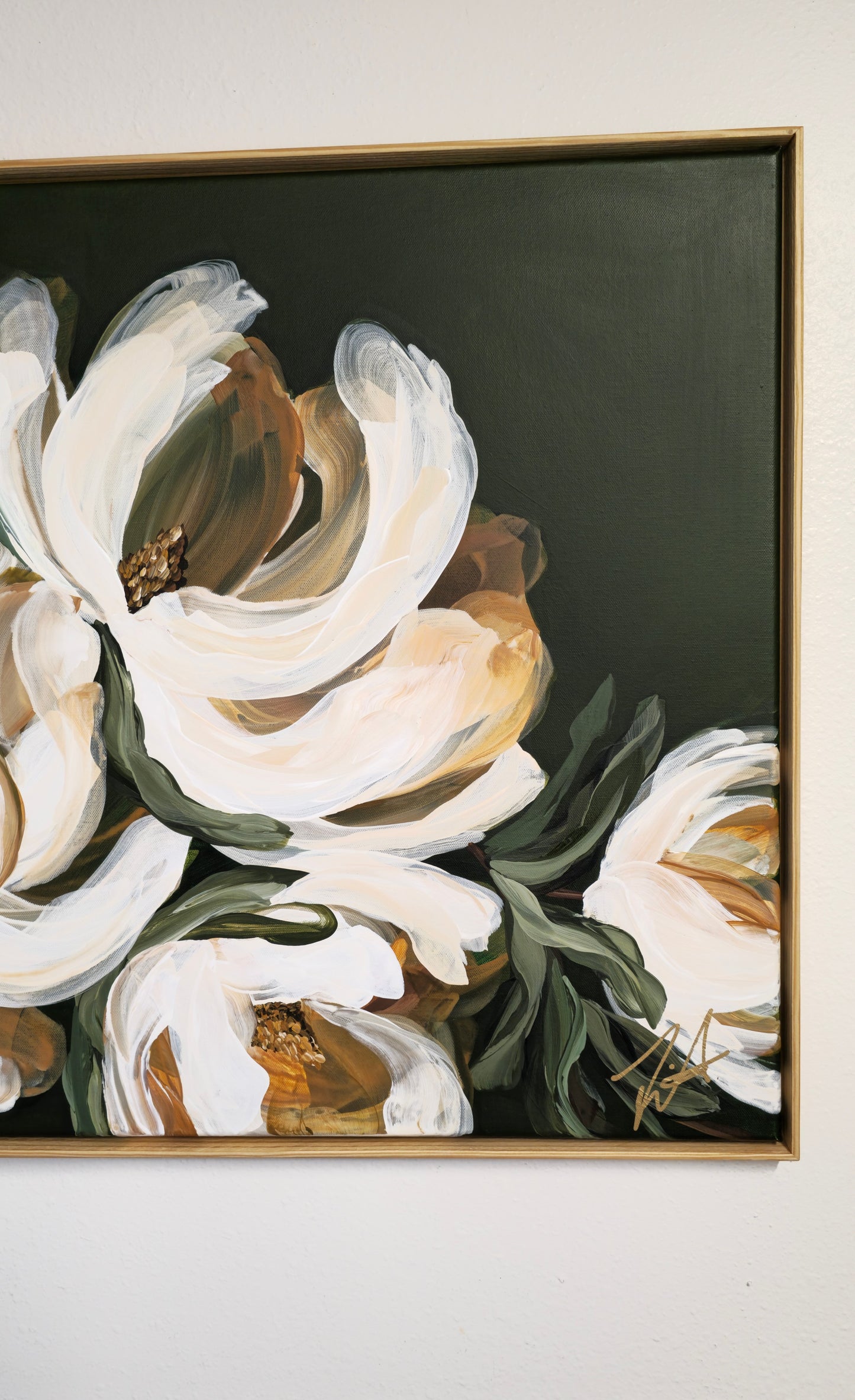 "Bold" _Magnolia Flower Painting by Zoe White _ Acrylic on canvas