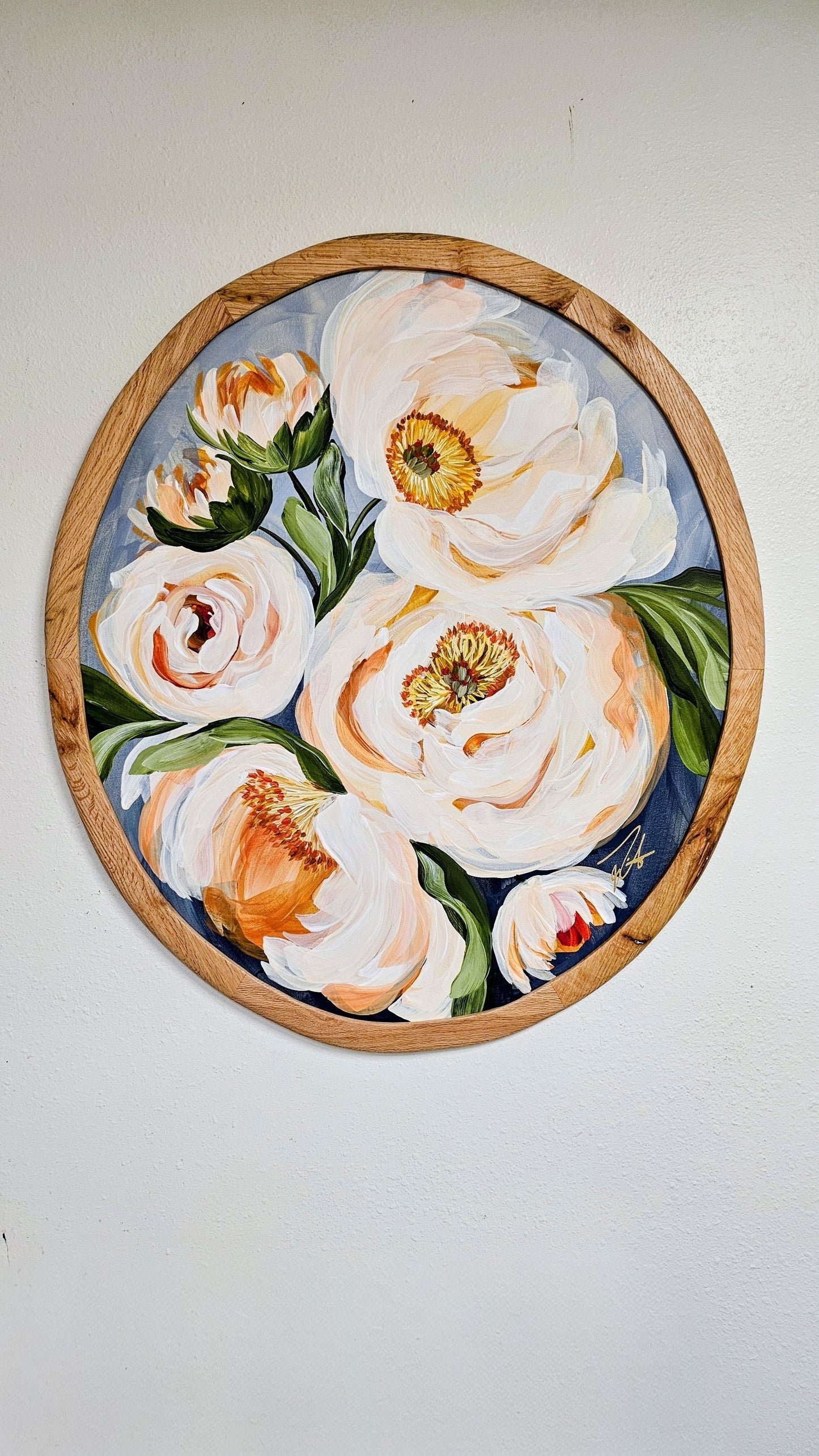 "Embrace" _  Peony Flower Painting by Zoe White