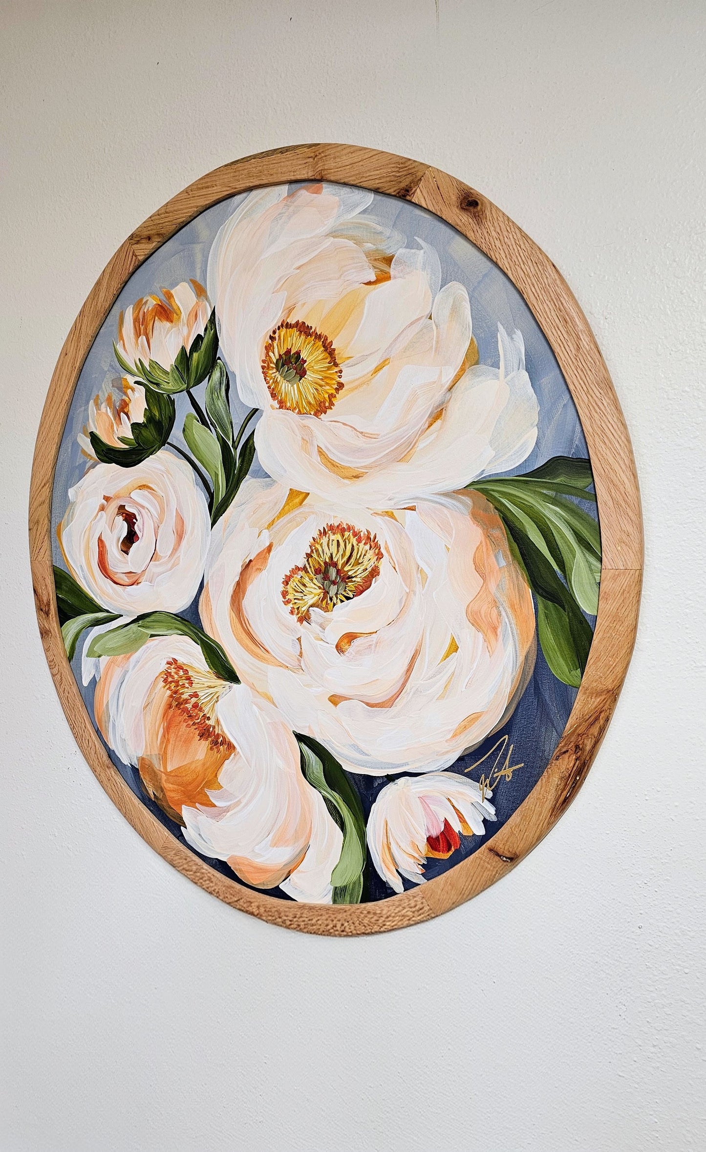 "Embrace" _  Peony Flower Painting by Zoe White