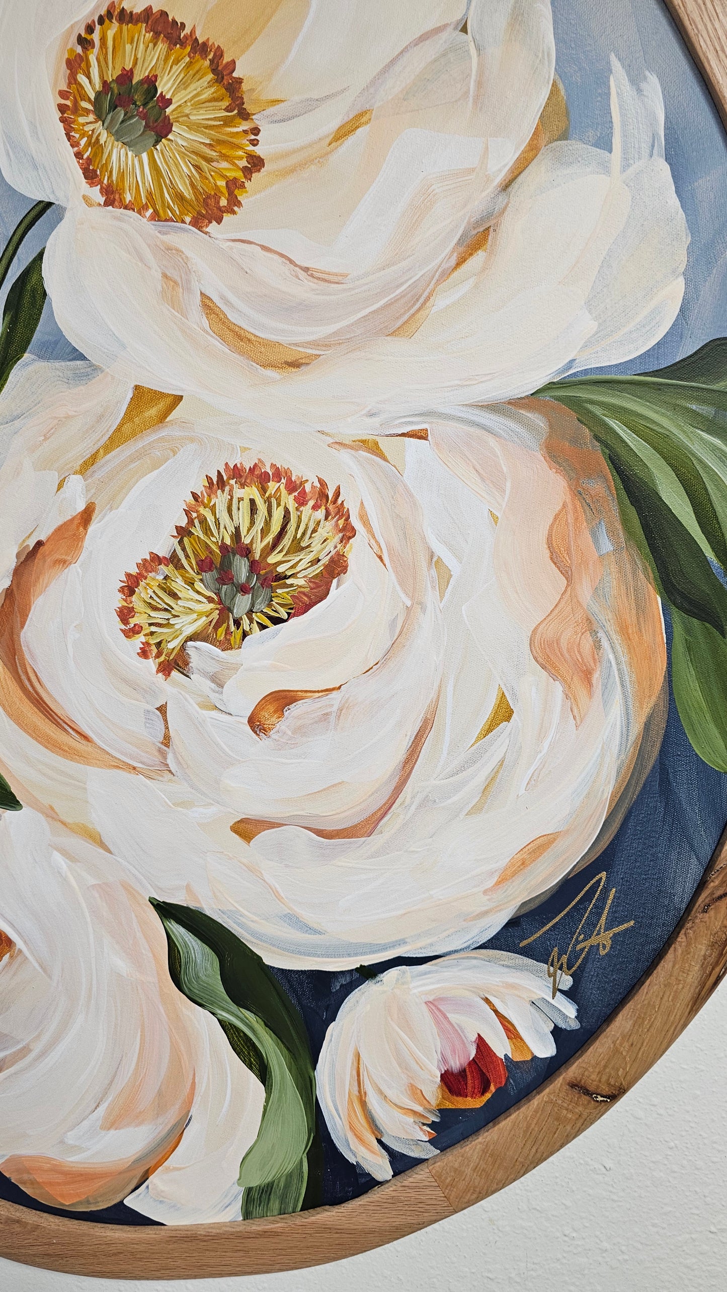 "Embrace" _  Peony Flower Painting by Zoe White