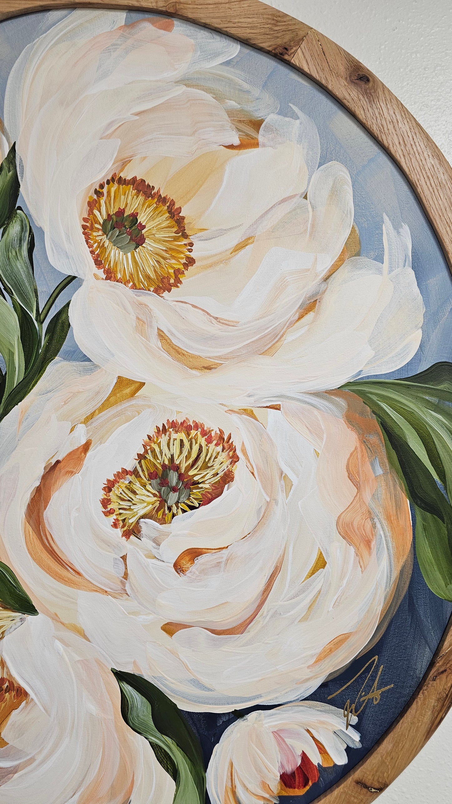 "Embrace" _  Peony Flower Painting by Zoe White
