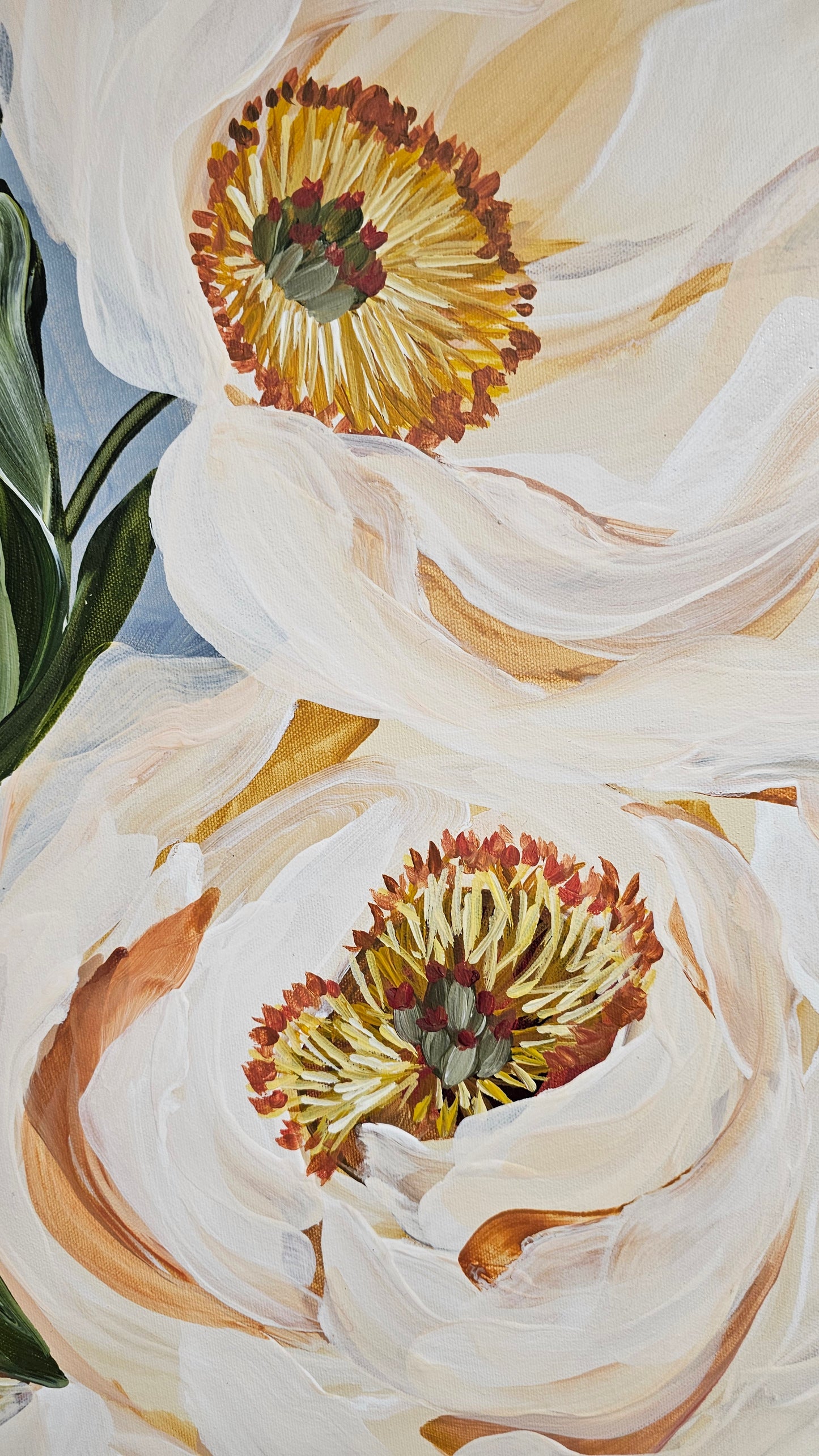 "Embrace" _  Peony Flower Painting by Zoe White