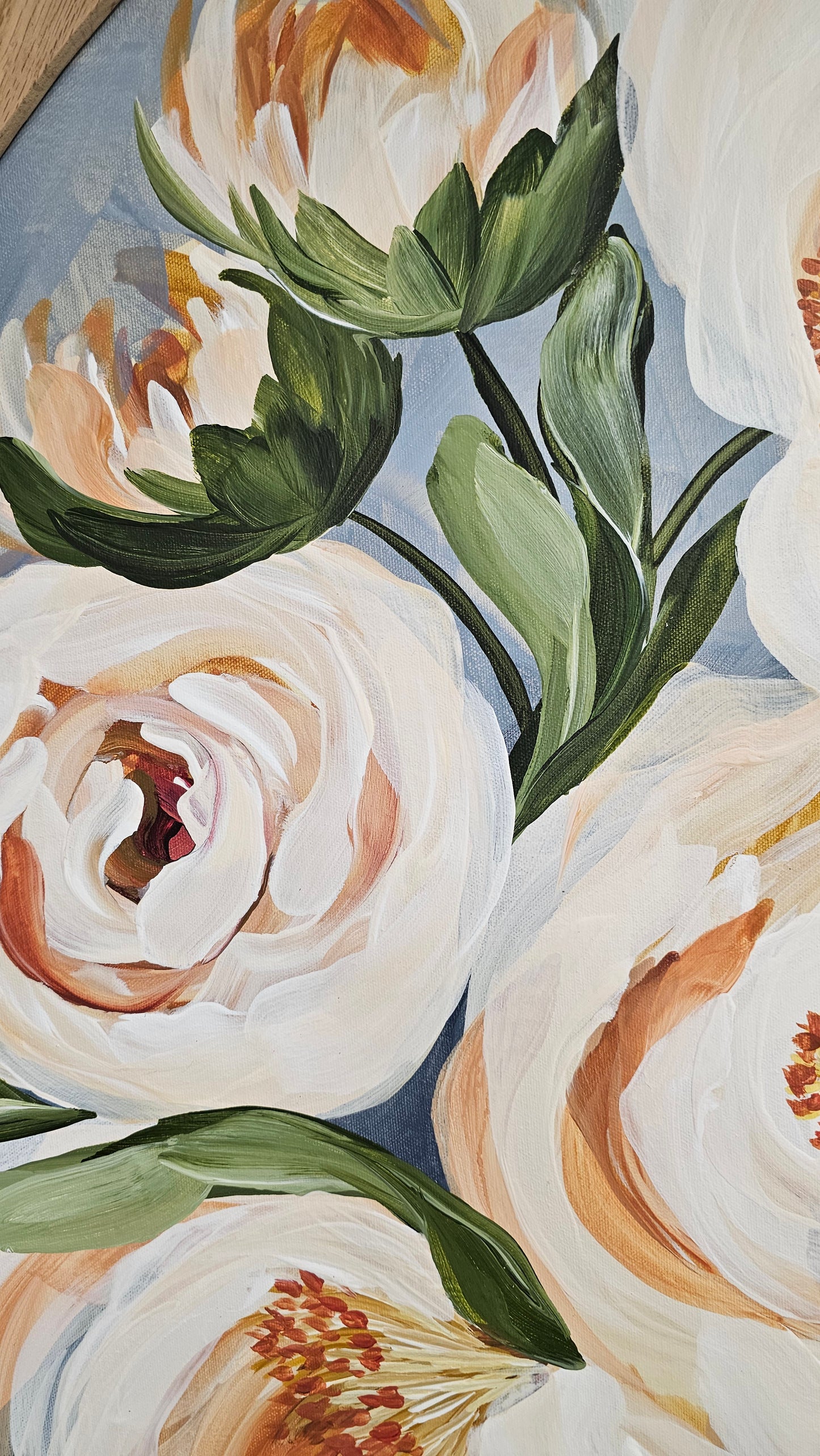 "Embrace" _  Peony Flower Painting by Zoe White