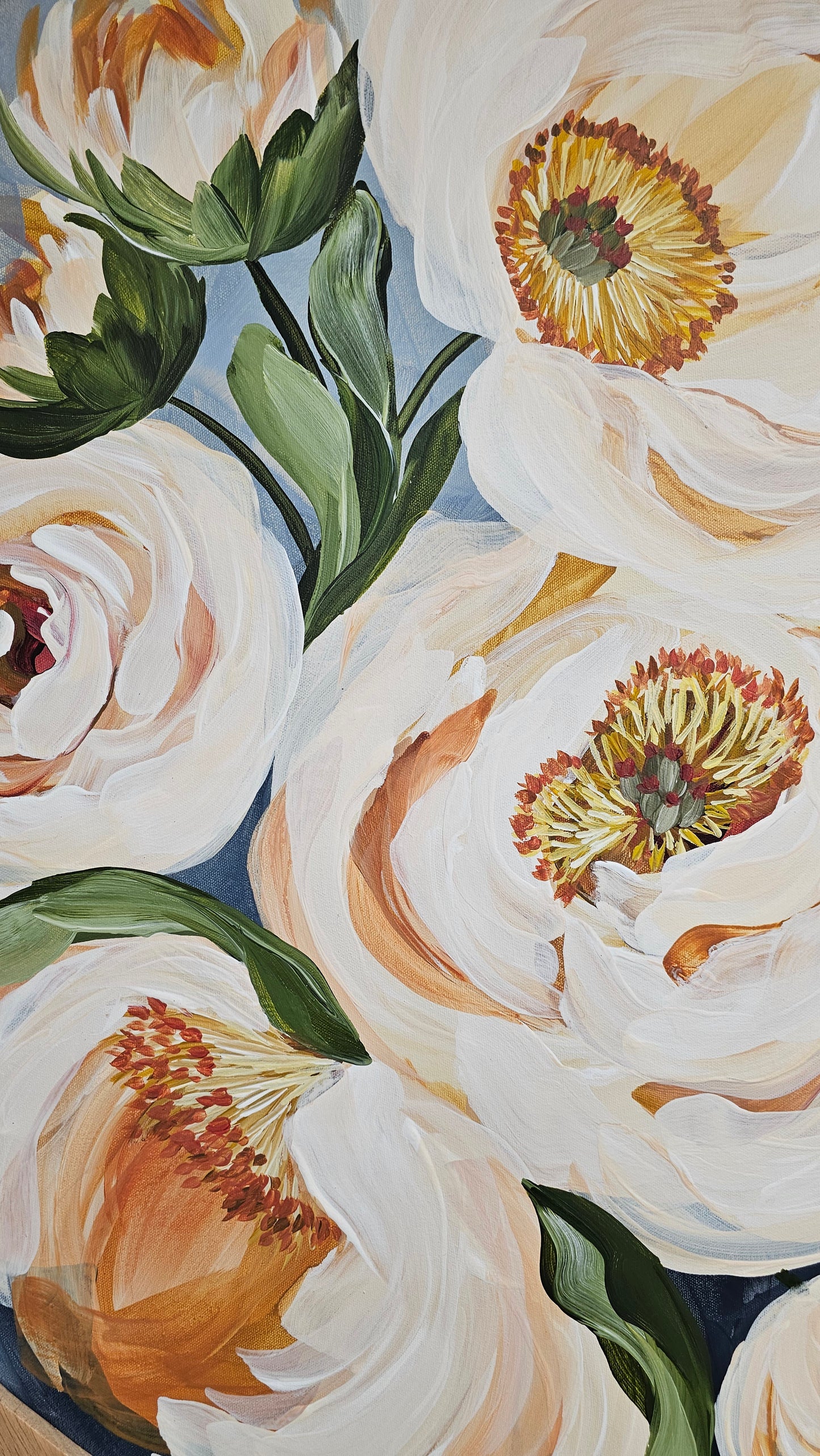 "Embrace" _  Peony Flower Painting by Zoe White