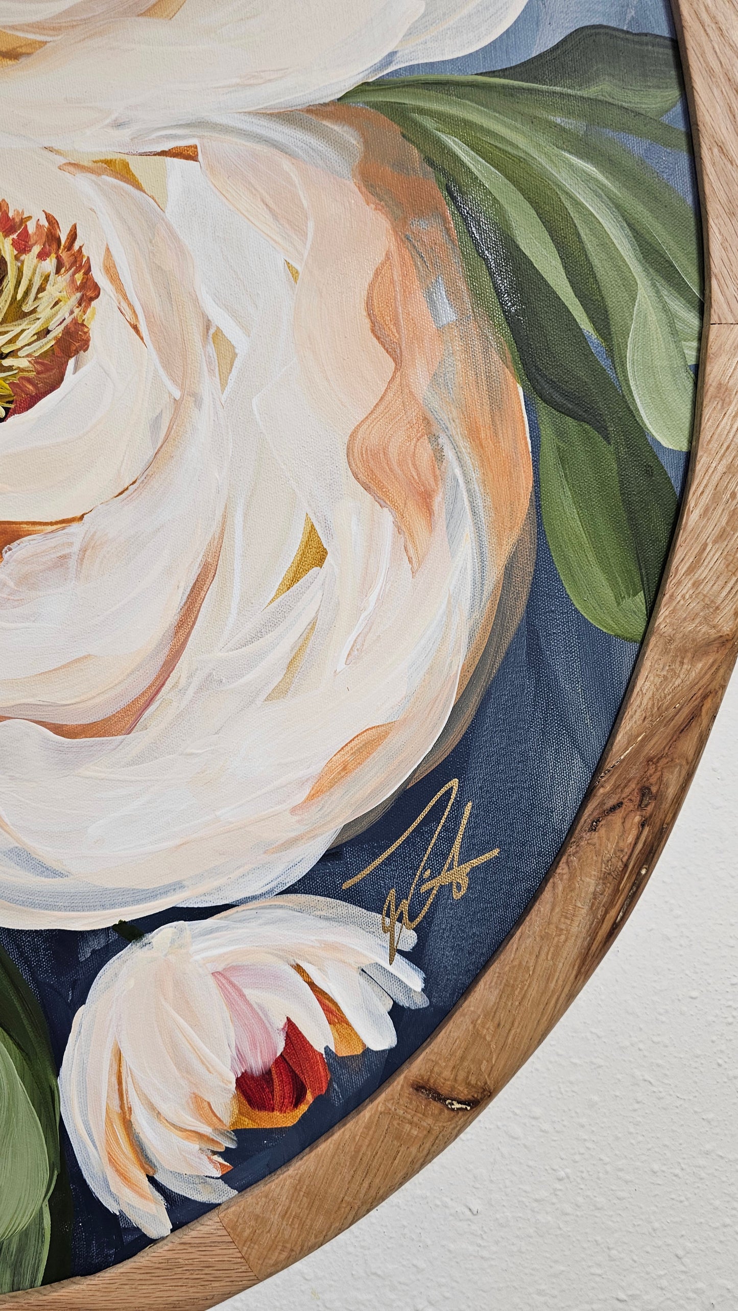 "Embrace" _  Peony Flower Painting by Zoe White