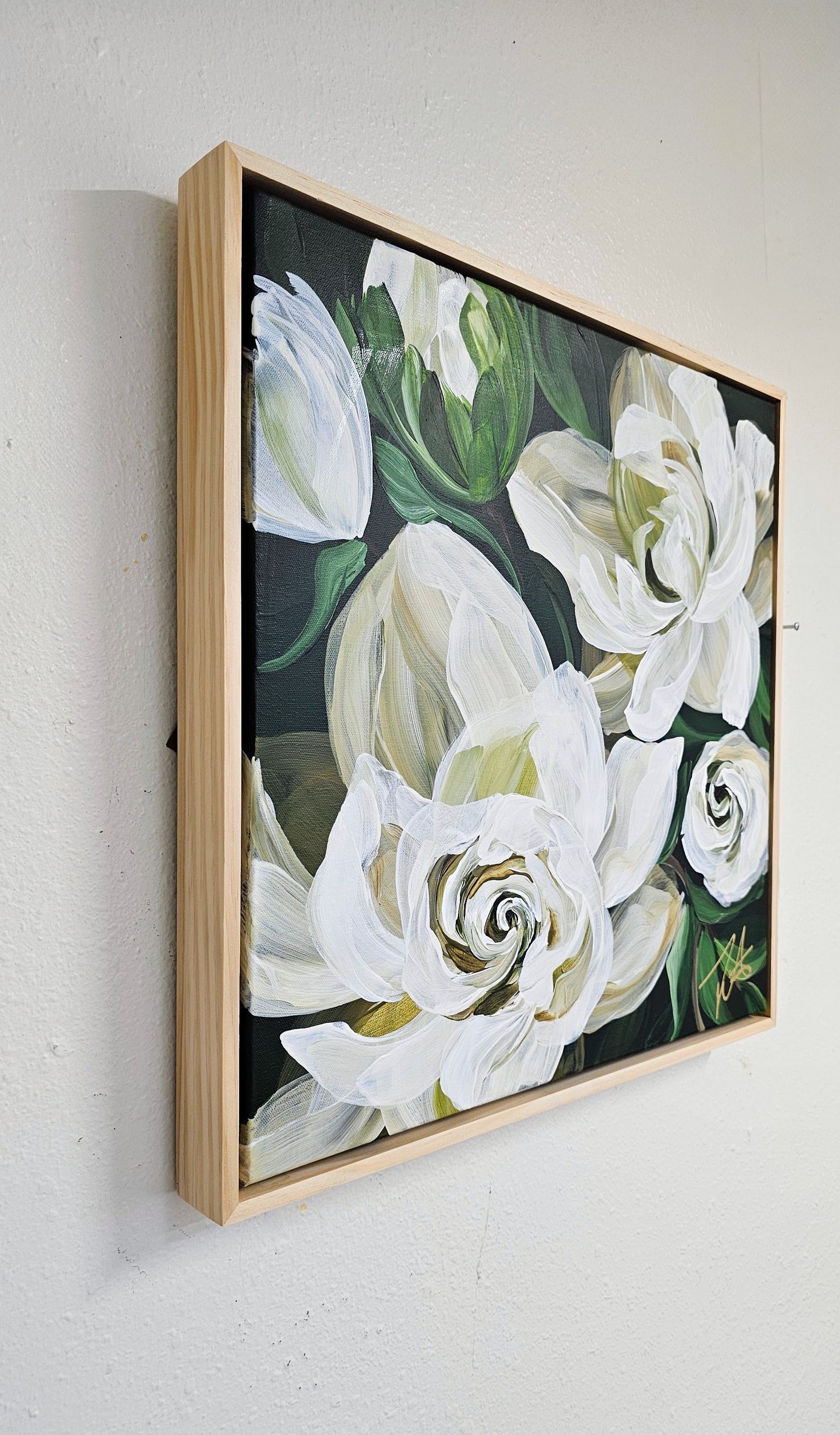 "Sweet Moments" #2 Flower Painting by Zoe White _ Acrylic on canvas