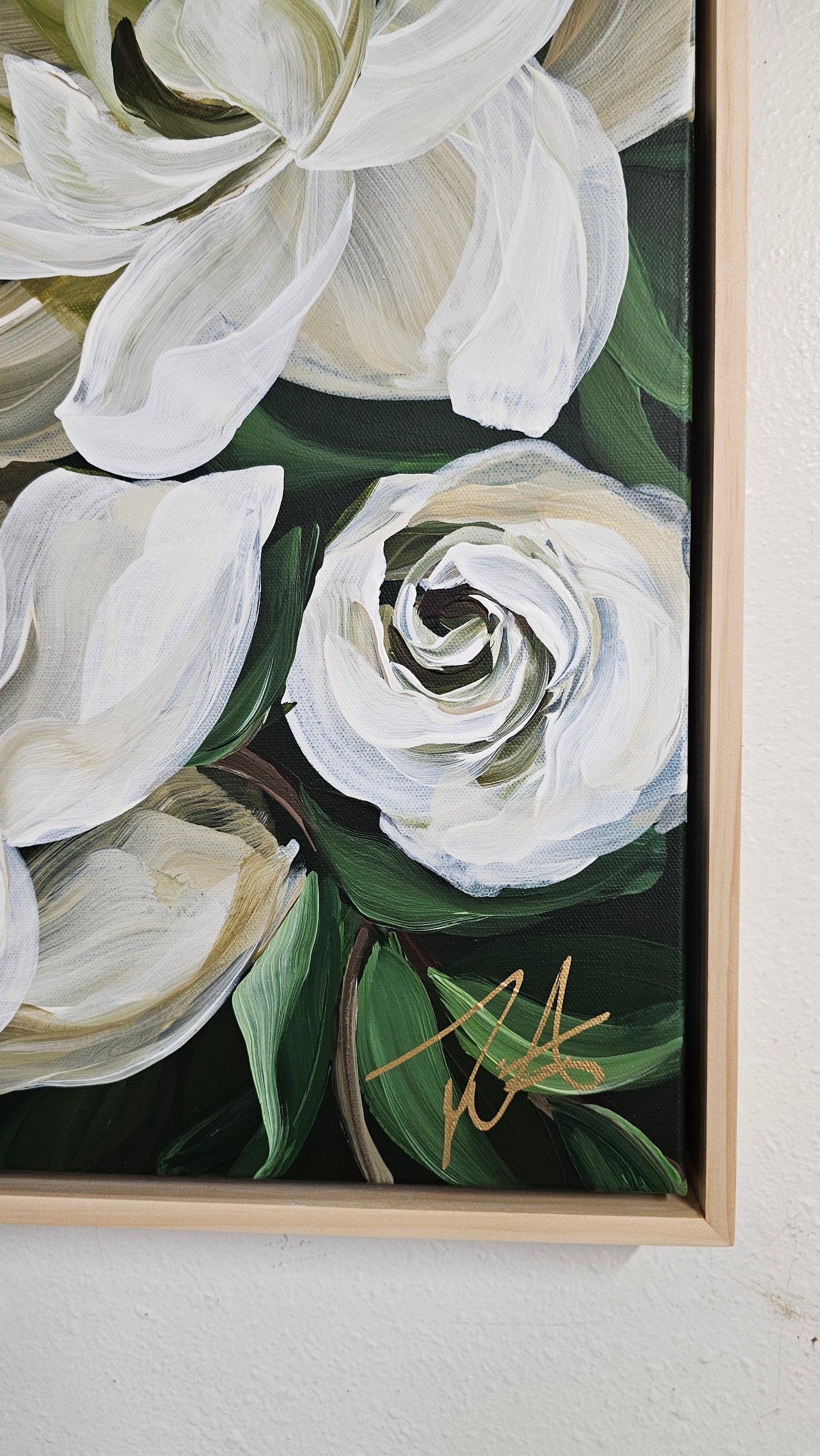 "Sweet Moments" #2 Flower Painting by Zoe White _ Acrylic on canvas