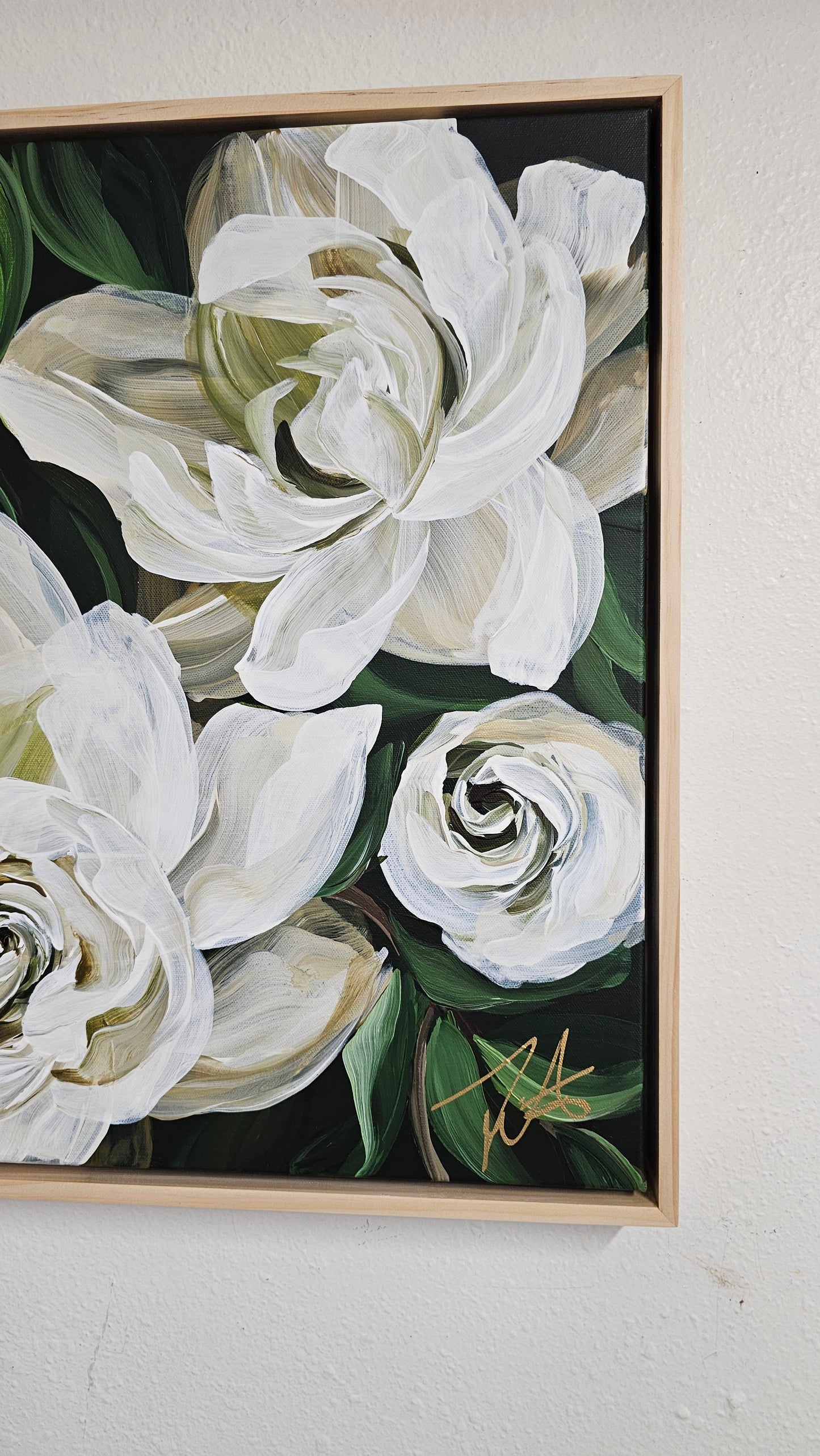 "Sweet Moments" #2 Flower Painting by Zoe White _ Acrylic on canvas