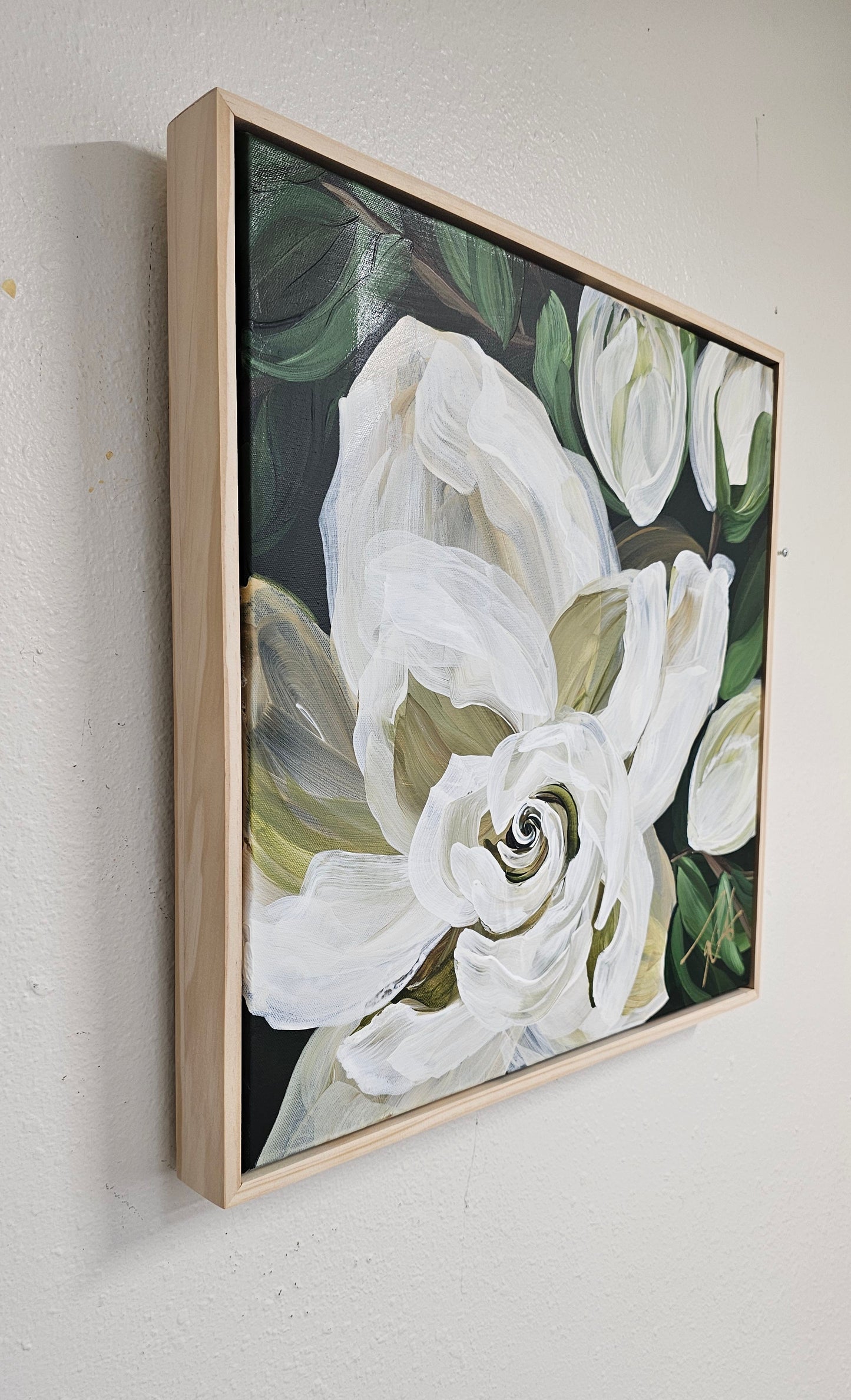 "Sweet Moments" #1 Flower Painting by Zoe White _ Acrylic on canvas