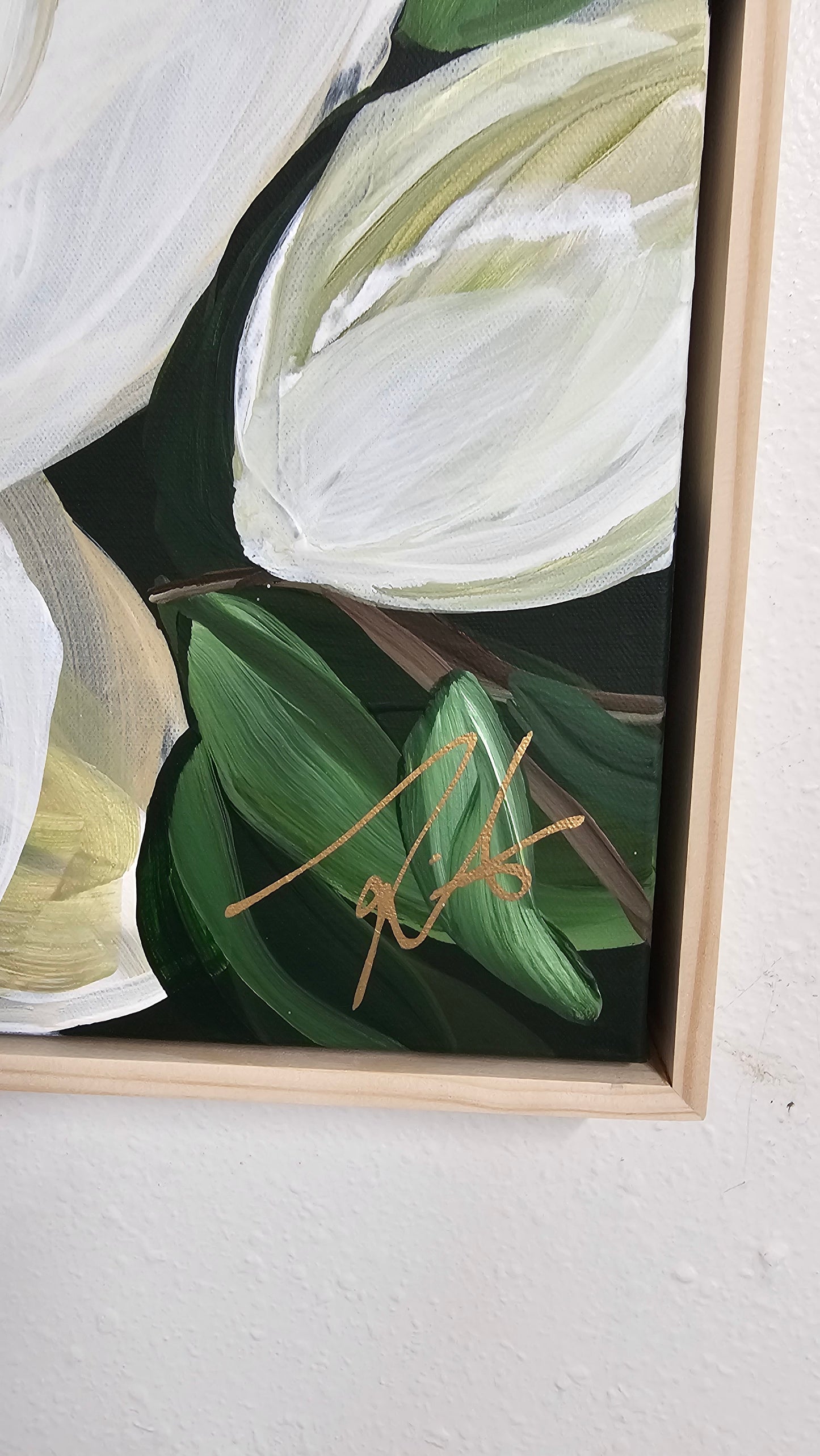 "Sweet Moments" #1 Flower Painting by Zoe White _ Acrylic on canvas