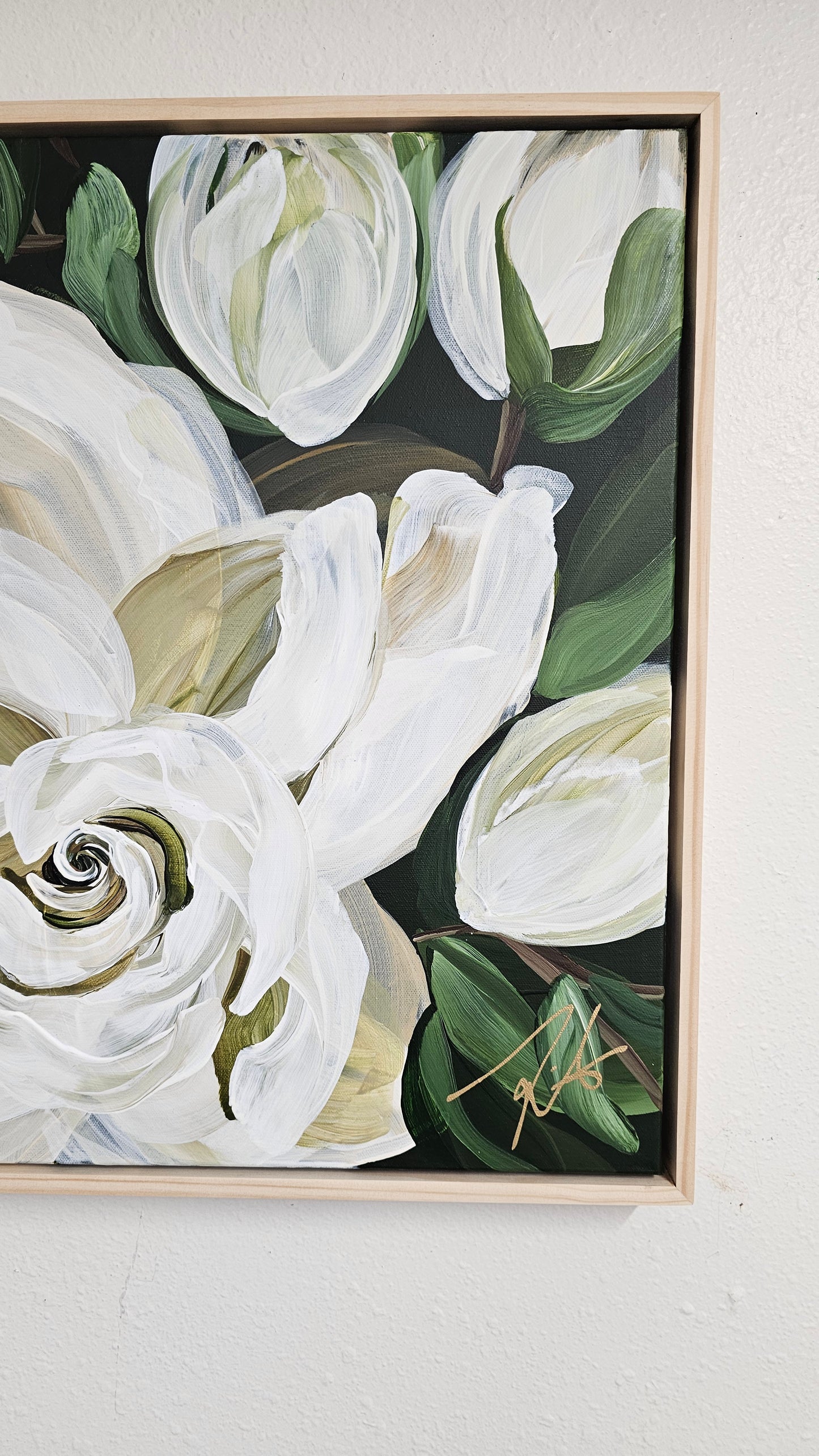 "Sweet Moments" #1 Flower Painting by Zoe White _ Acrylic on canvas