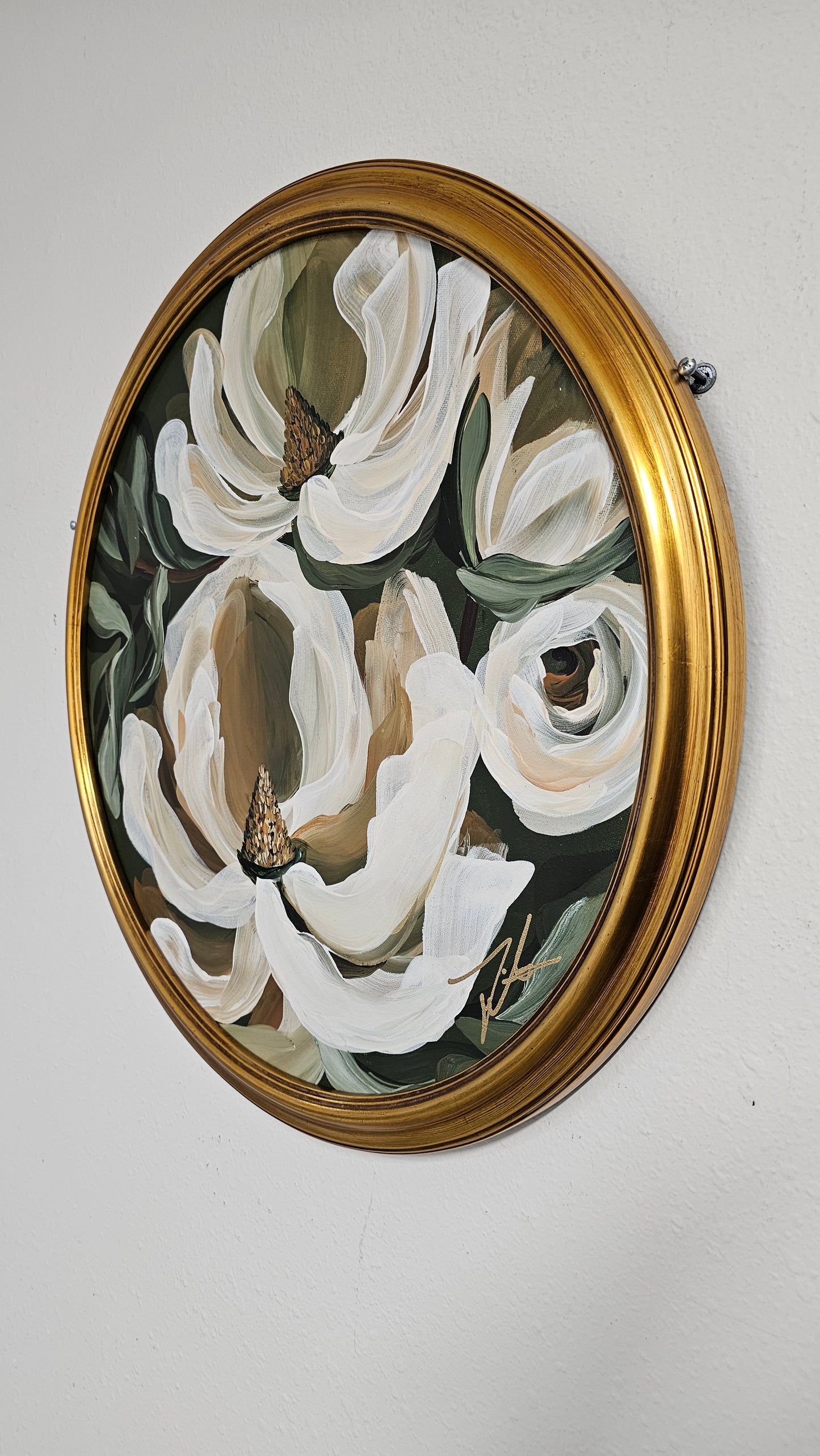"Believe" _ Magnolia Flower Painting