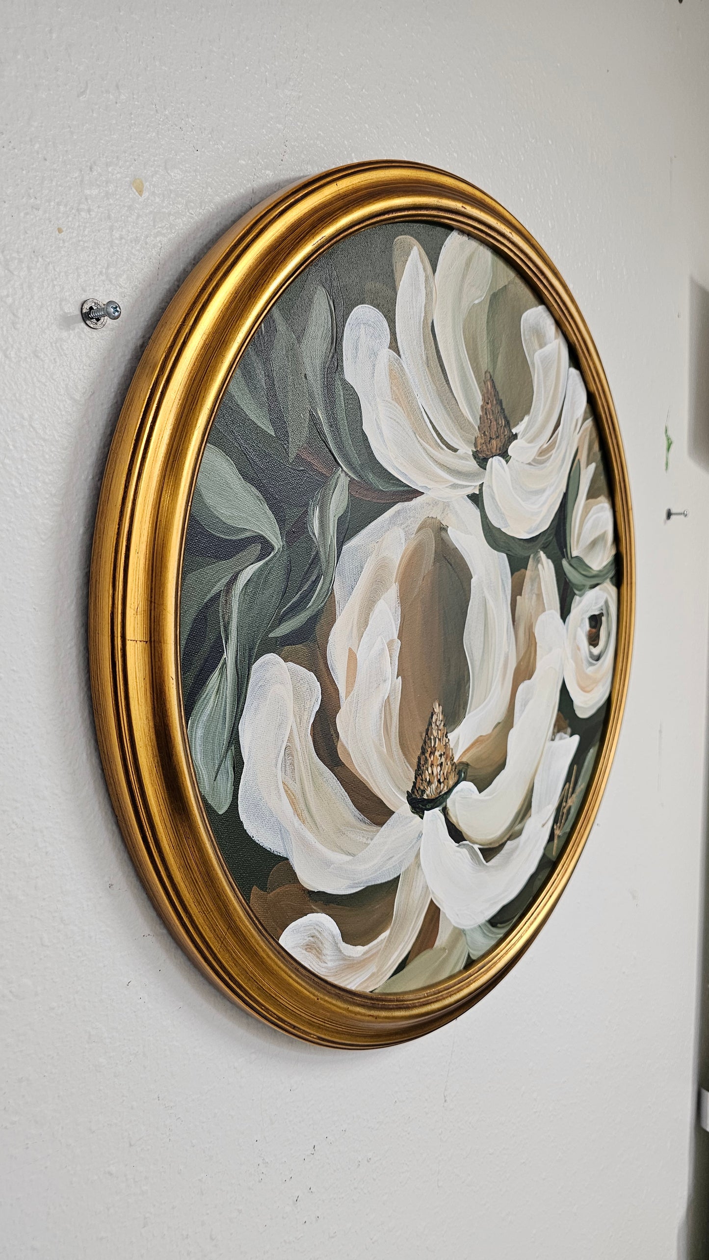 "Believe" _ Magnolia Flower Painting