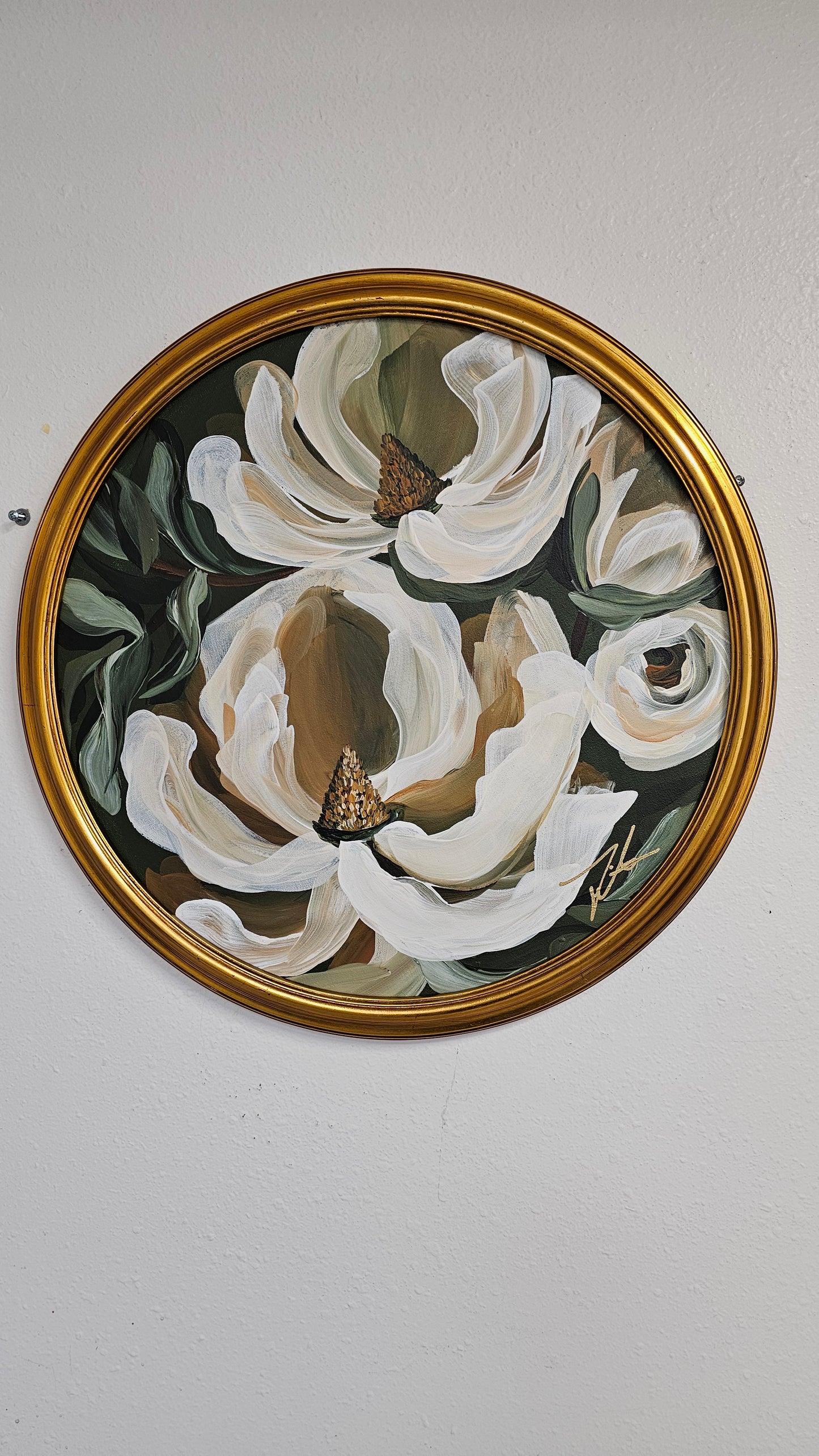 "Believe" _ Magnolia Flower Painting