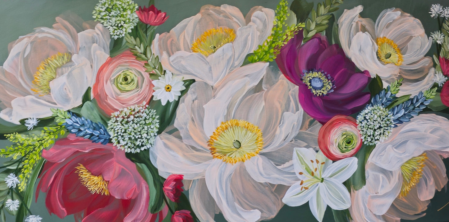 "Bouquet of Promises"  _ Bouquet of Flowers Painting _ Original Floral Painting – Zoe White Art