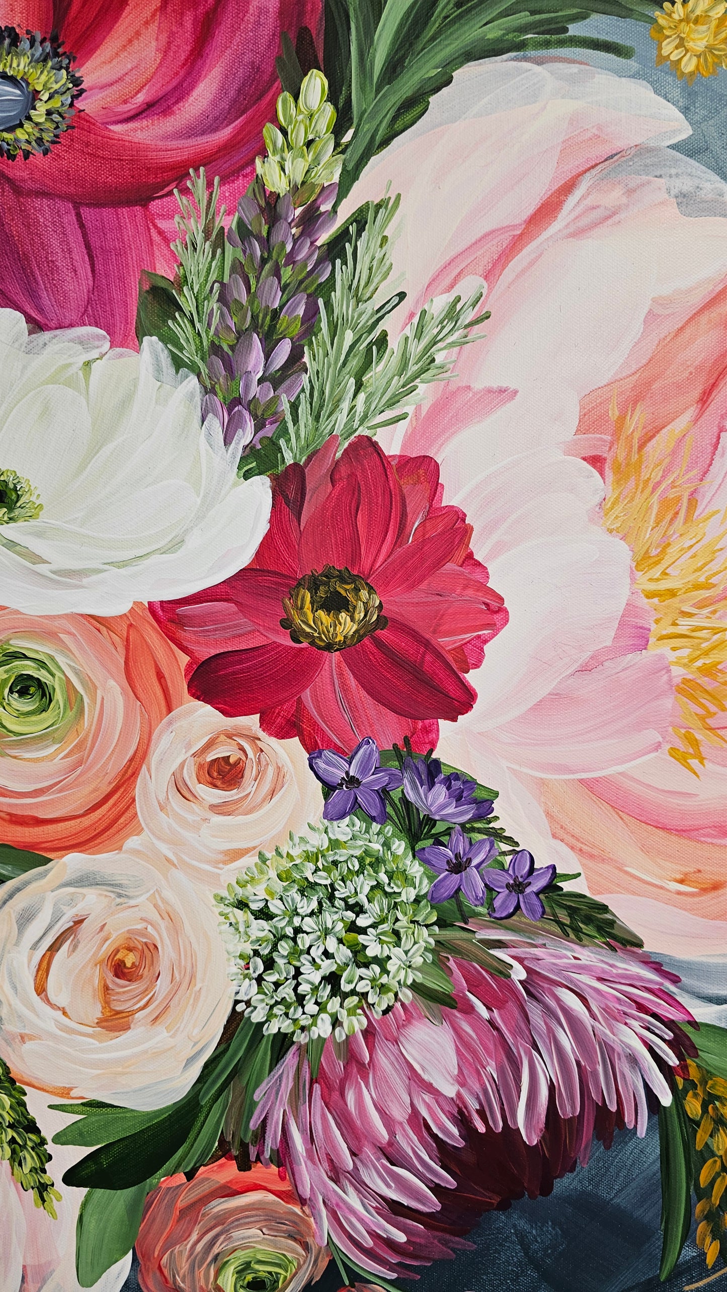 "Blooming with Brilliance"  _ Bouquet Flower Painting_ Zoe White Art