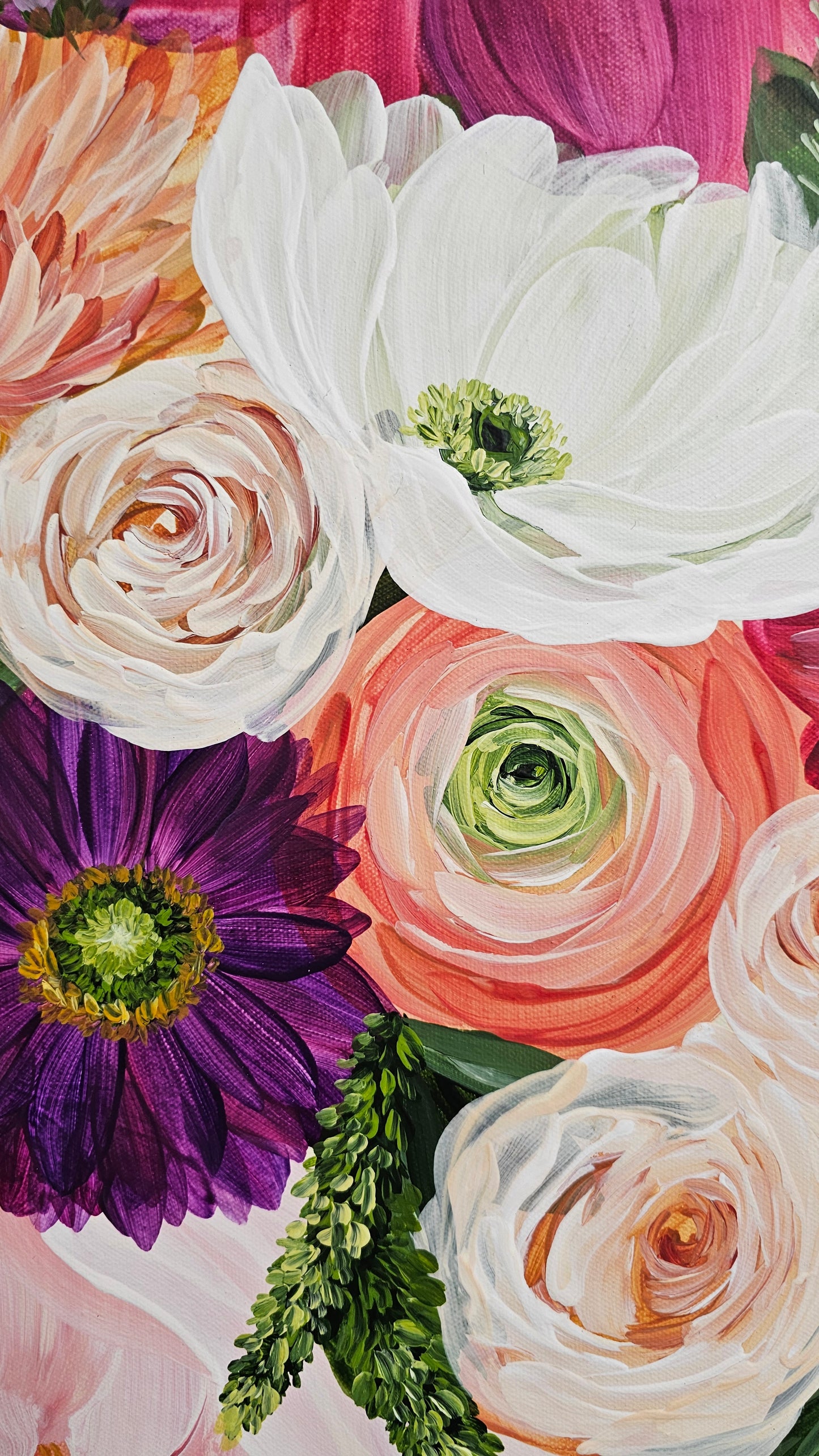 "Blooming with Brilliance"  _ Bouquet Flower Painting_ Zoe White Art