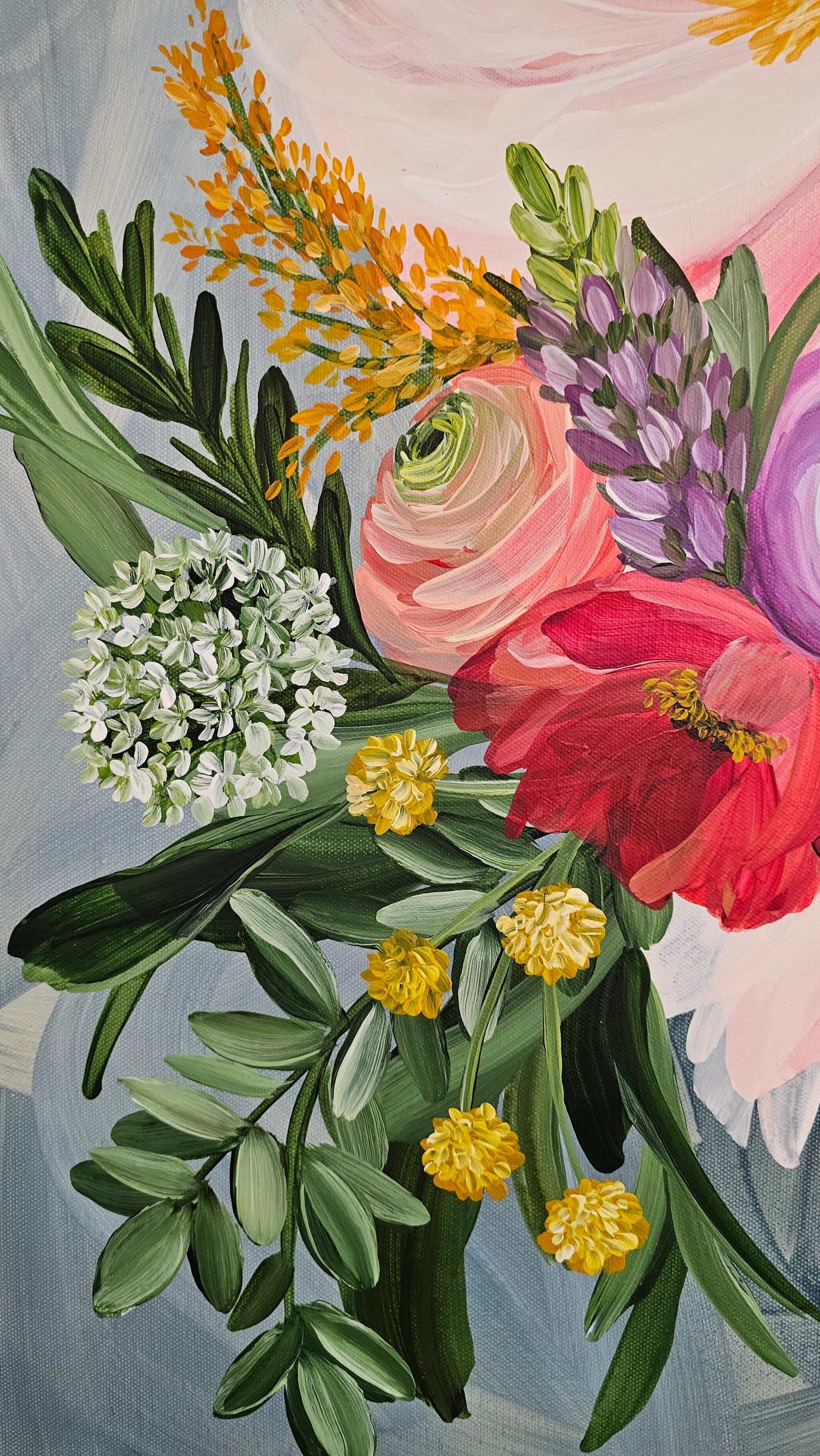 "Blooming with Brilliance"  _ Bouquet Flower Painting_ Zoe White Art