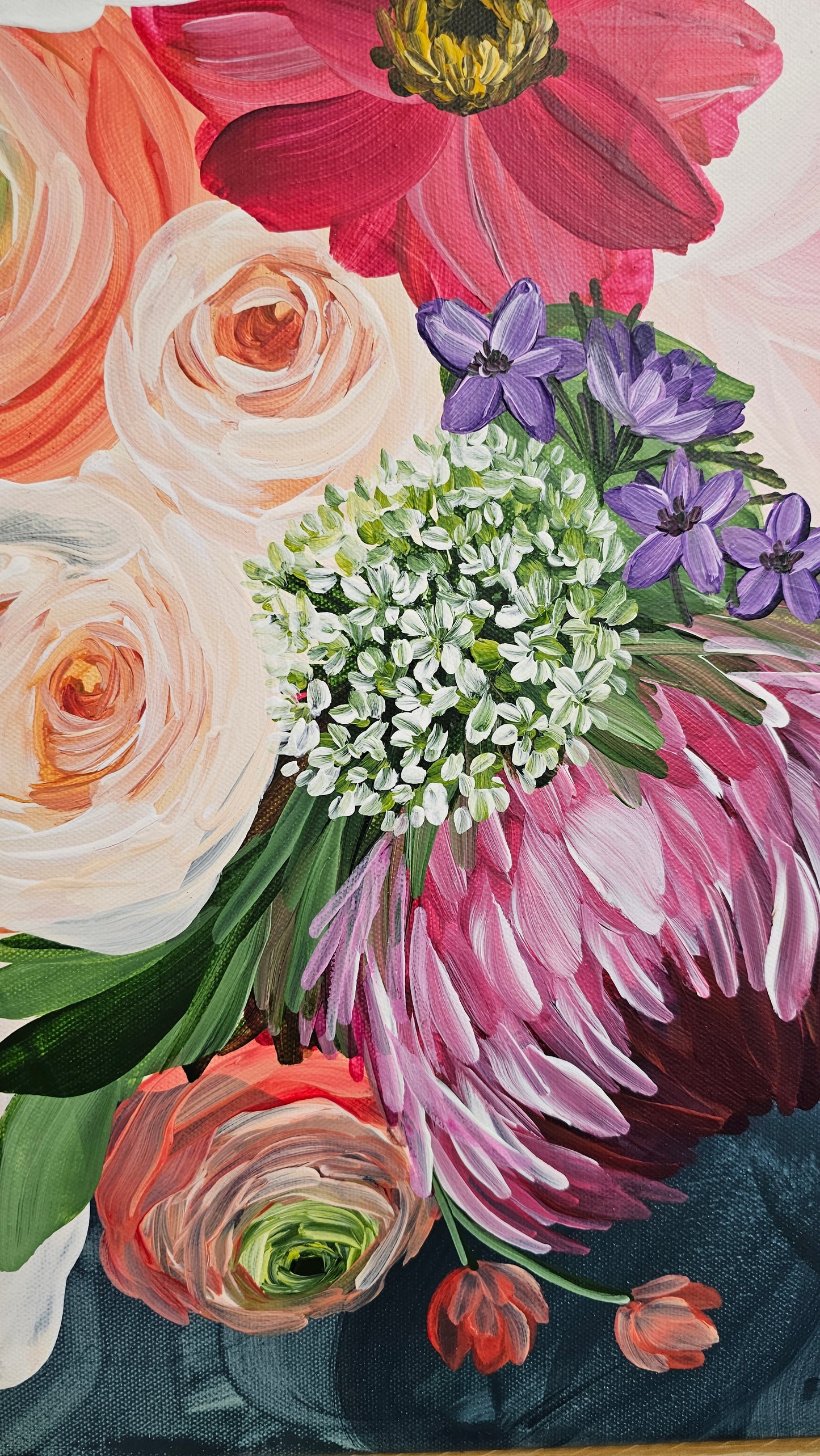 "Blooming with Brilliance"  _ Bouquet Flower Painting_ Zoe White Art