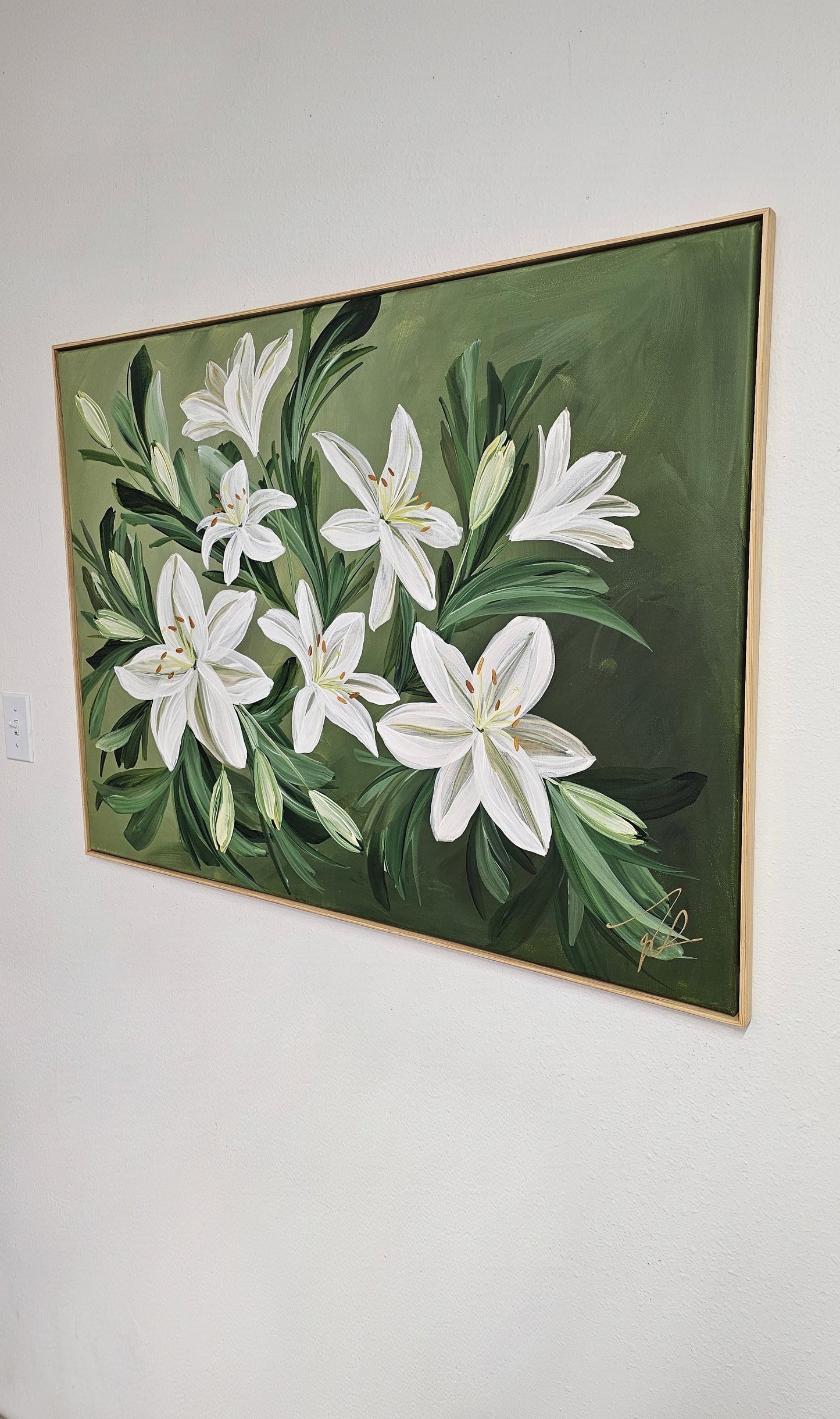 "Journey"  _ Casa Blanca Lily Flower Painting_ Zoe White Art