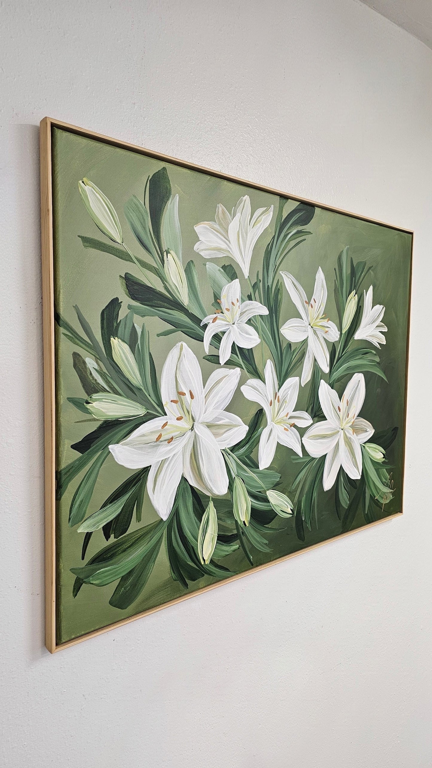 "Journey"  _ Casa Blanca Lily Flower Painting_ Zoe White Art