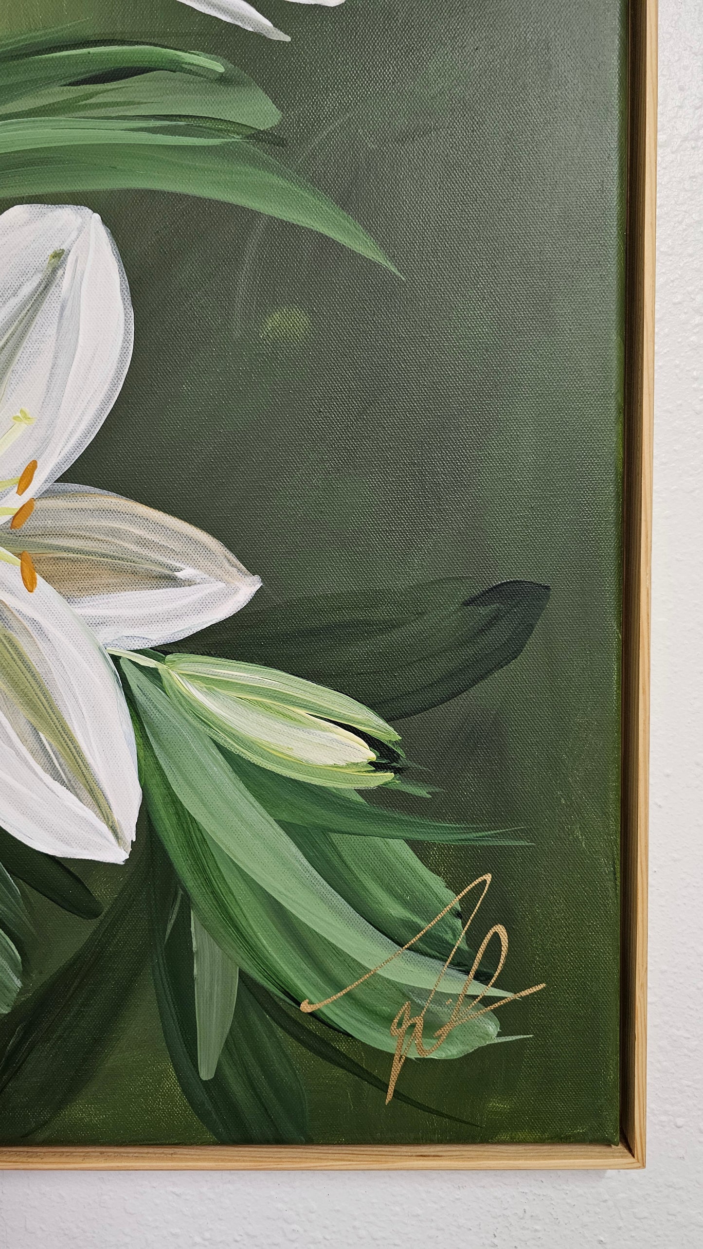 "Journey"  _ Casa Blanca Lily Flower Painting_ Zoe White Art