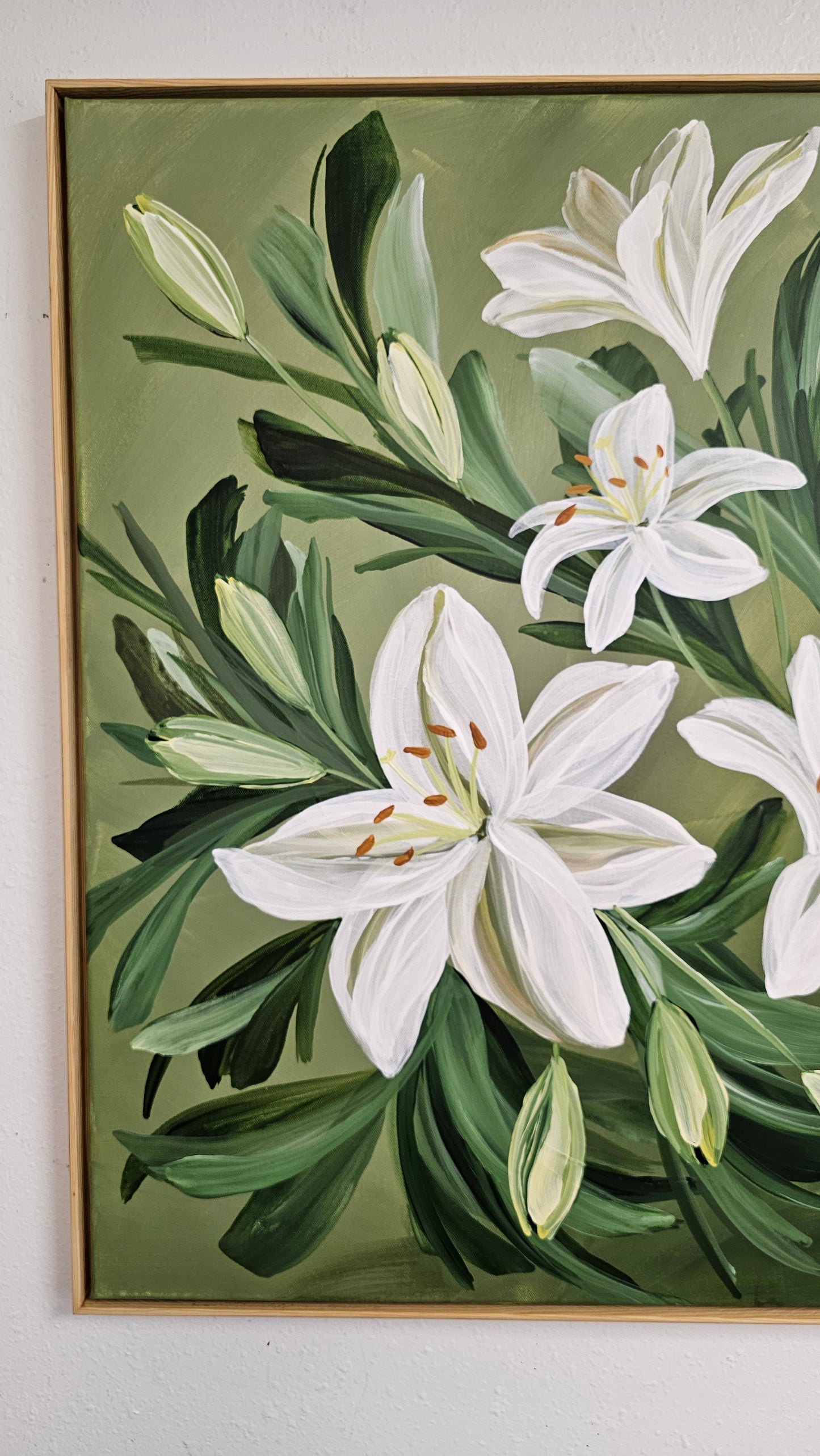 "Journey"  _ Casa Blanca Lily Flower Painting_ Zoe White Art