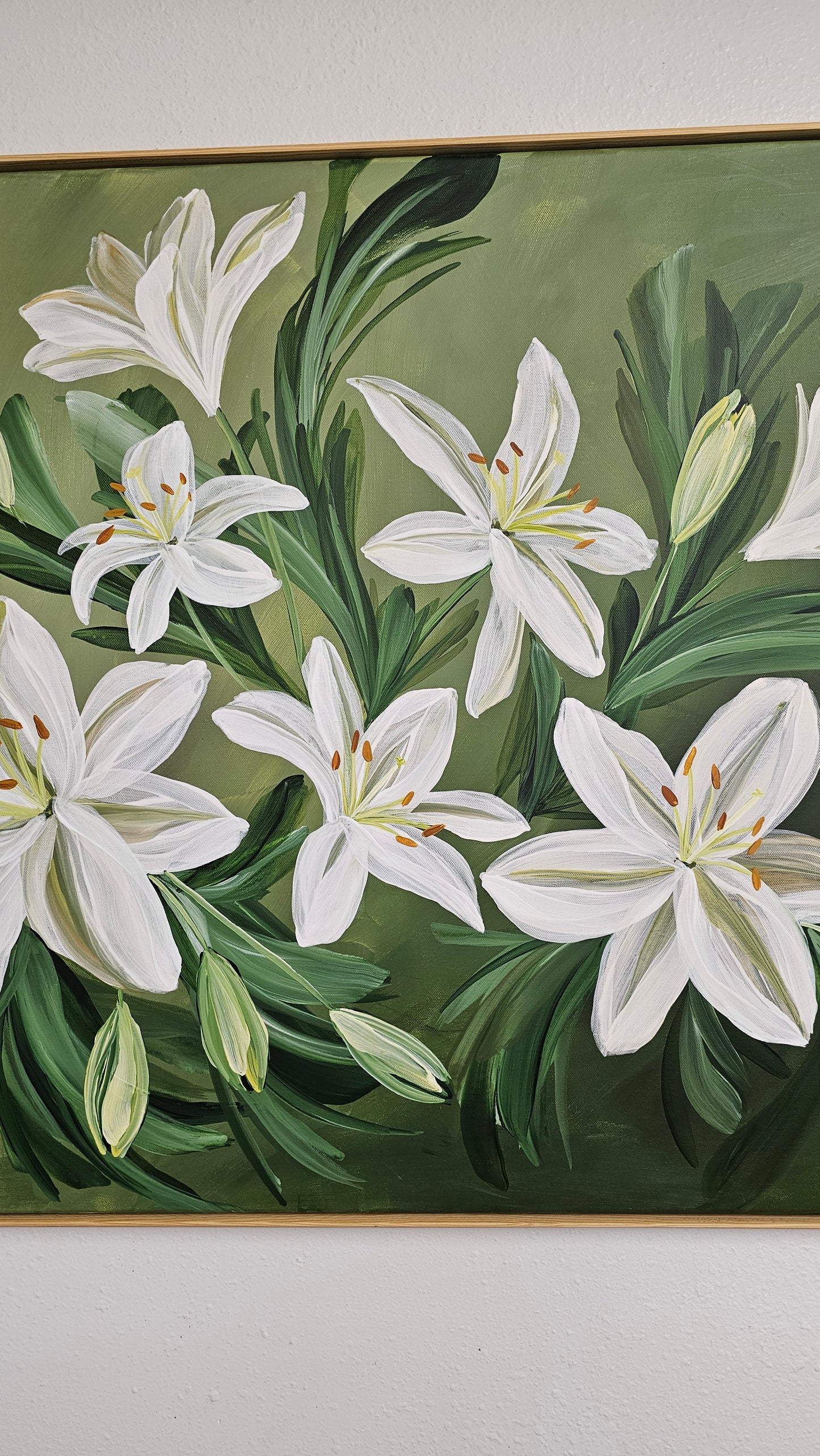 "Journey"  _ Casa Blanca Lily Flower Painting_ Zoe White Art