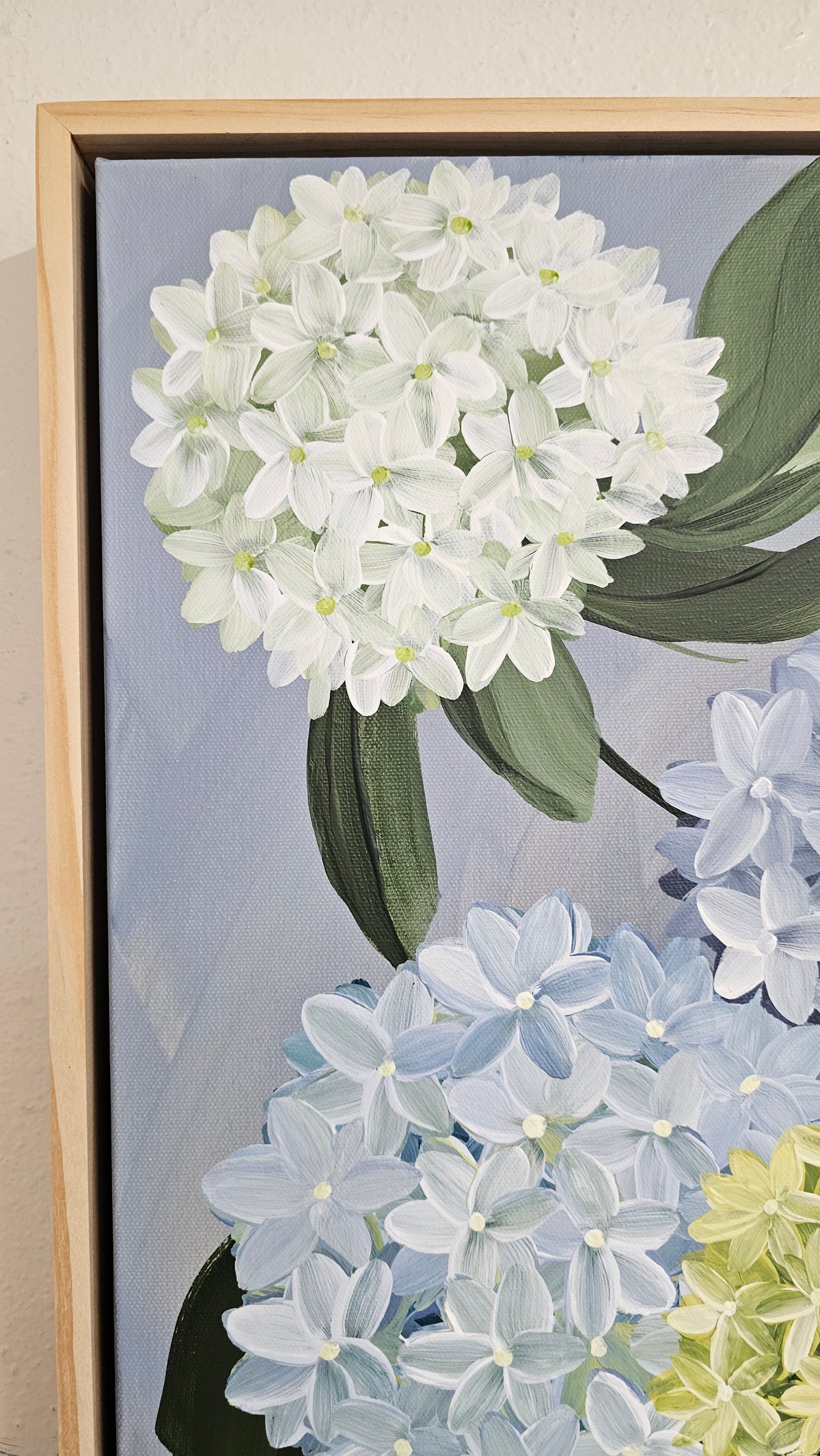 "Heritage" 6_ 20x20 Hydrangeas Flower Painting by Zoe White _ Acrylic on canvas