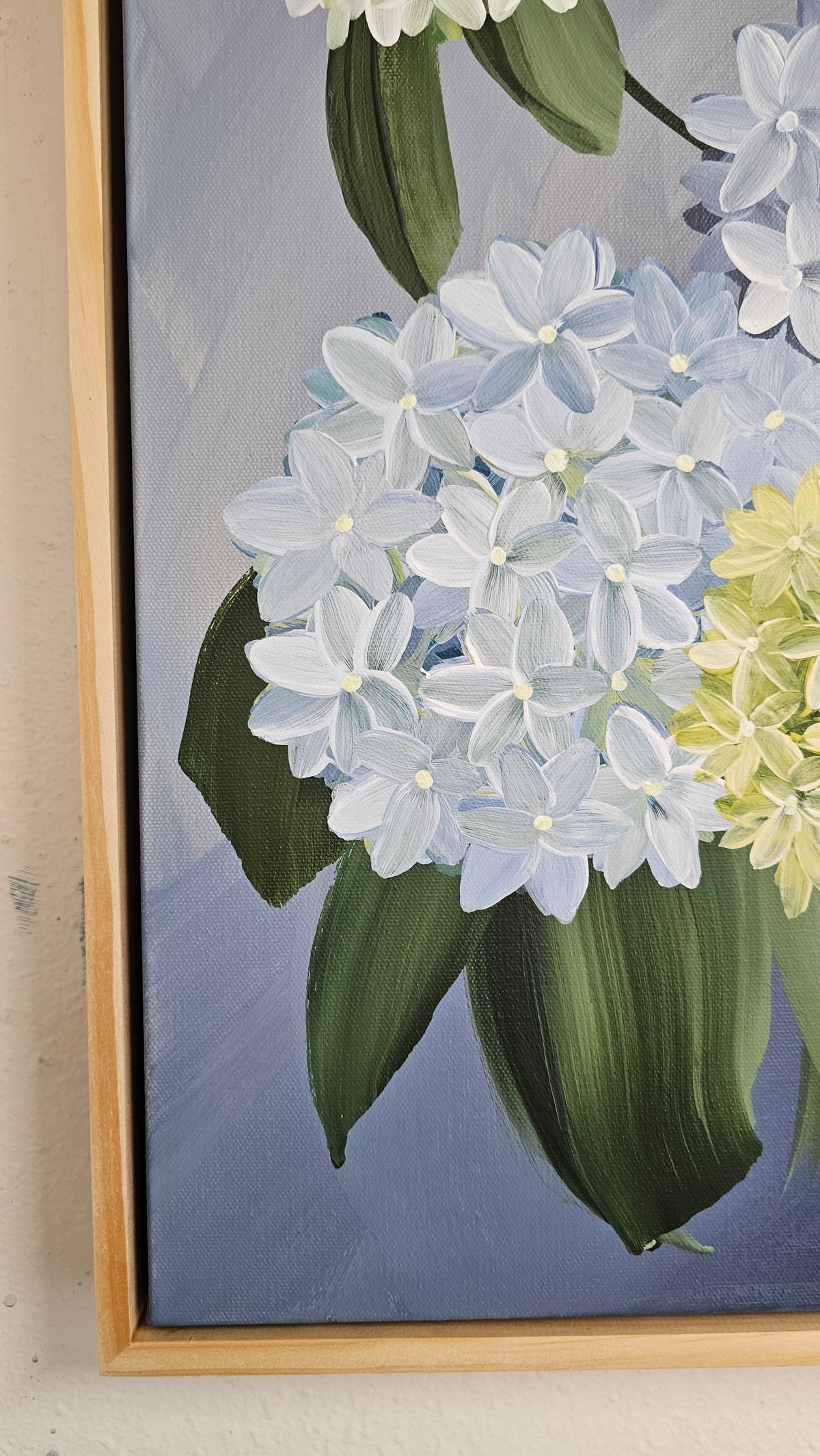 "Heritage" 6_ 20x20 Hydrangeas Flower Painting by Zoe White _ Acrylic on canvas