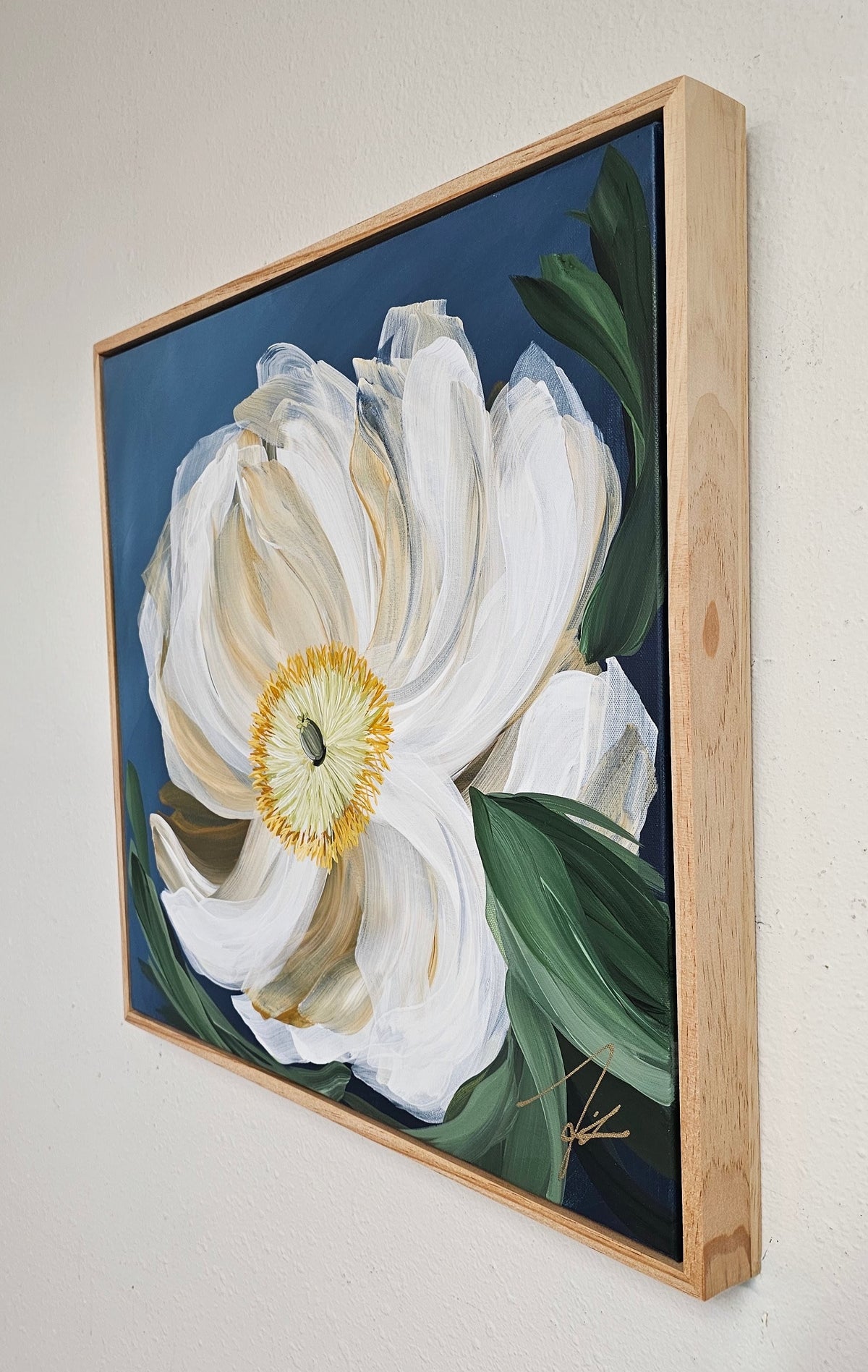 "Journey" #2 Poppy Flower Painting by Zoe White _ Acrylic on canvas