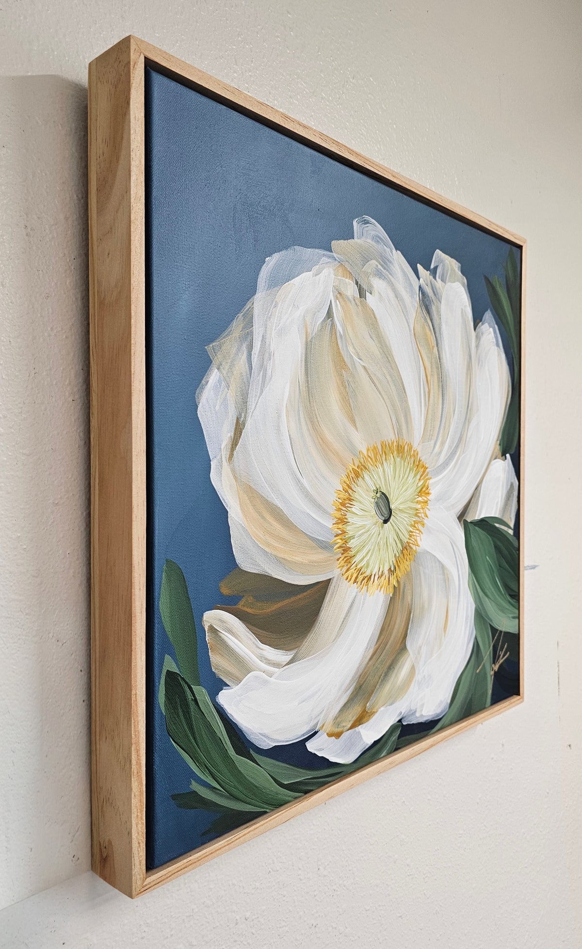 "Journey" #2 Poppy Flower Painting by Zoe White _ Acrylic on canvas