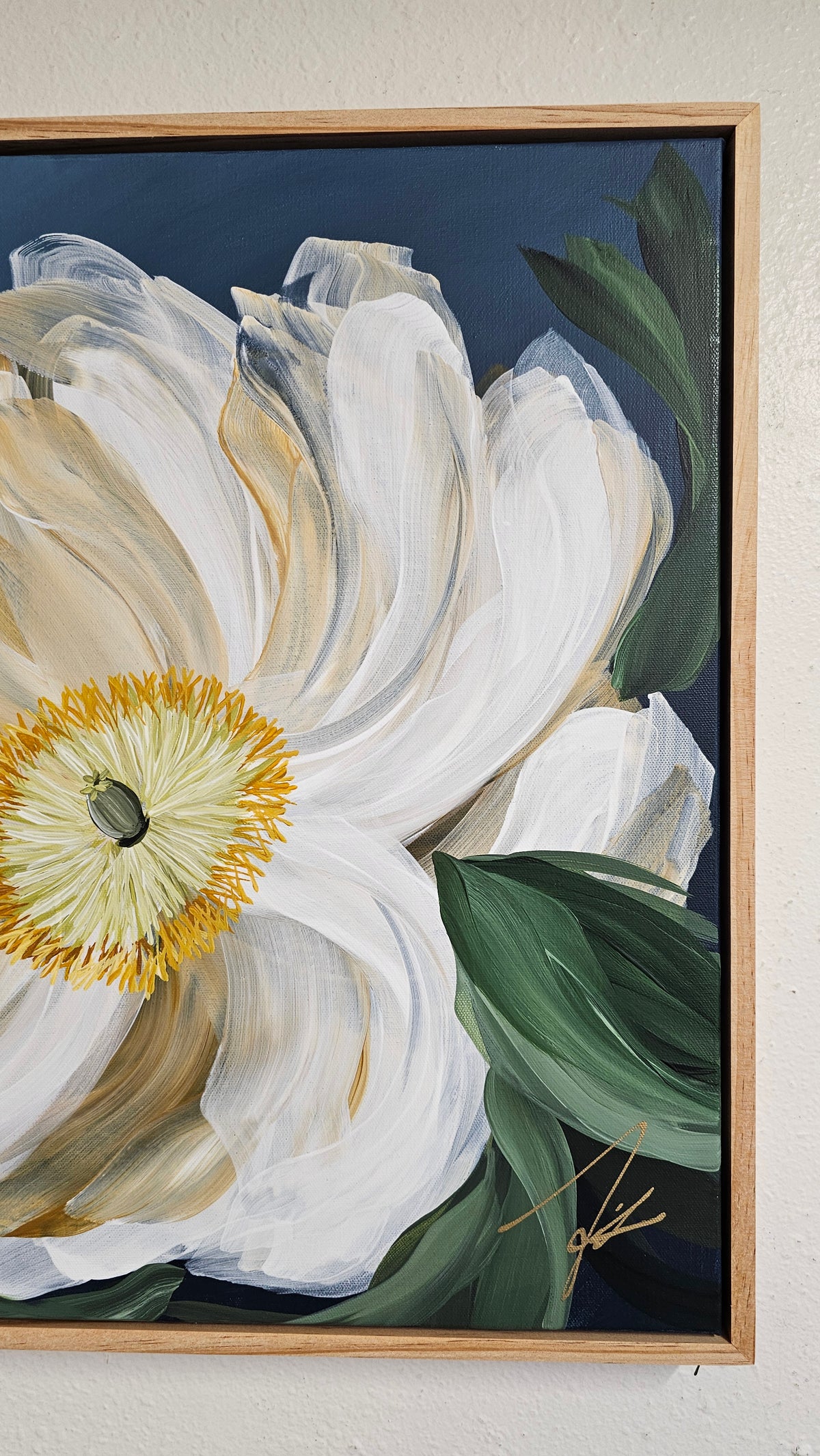 "Journey" #2 Poppy Flower Painting by Zoe White _ Acrylic on canvas