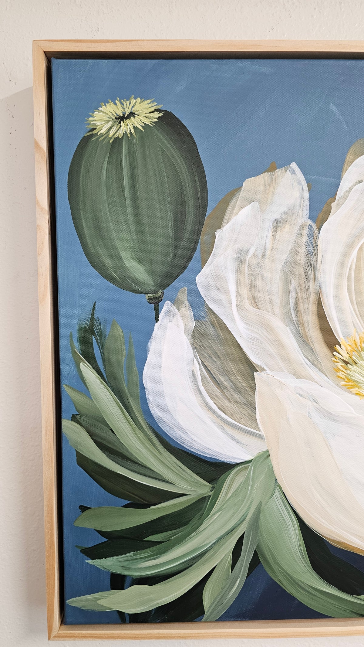 "Journey" #1 Poppy Flower Painting by Zoe White _ Acrylic on canvas