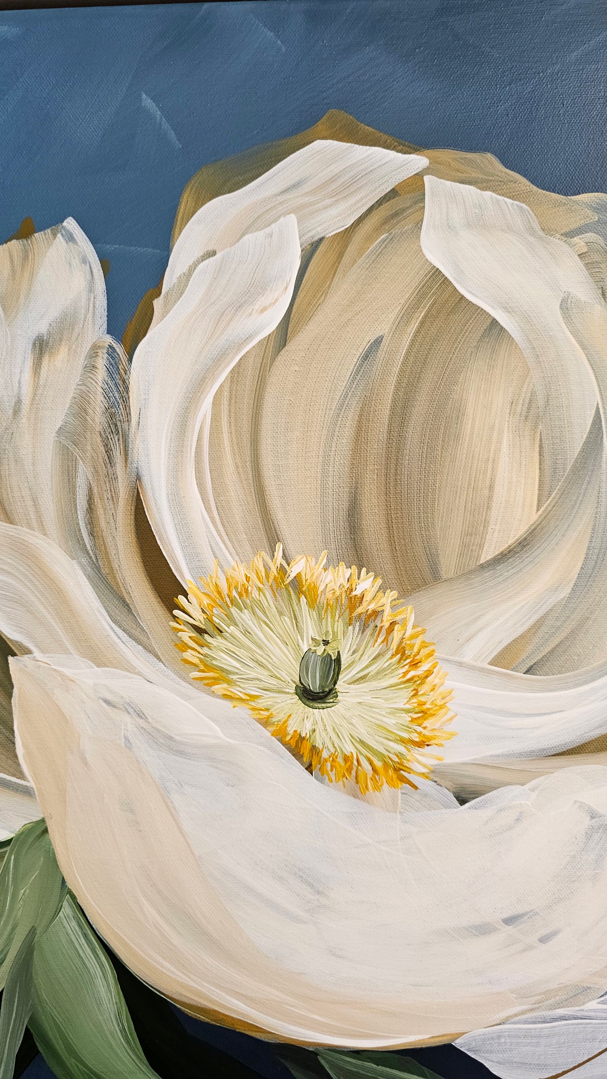 "Journey" #1 Poppy Flower Painting by Zoe White _ Acrylic on canvas