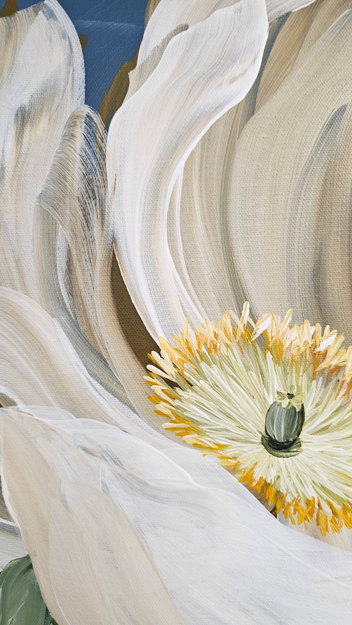 "Journey" #1 Poppy Flower Painting by Zoe White _ Acrylic on canvas