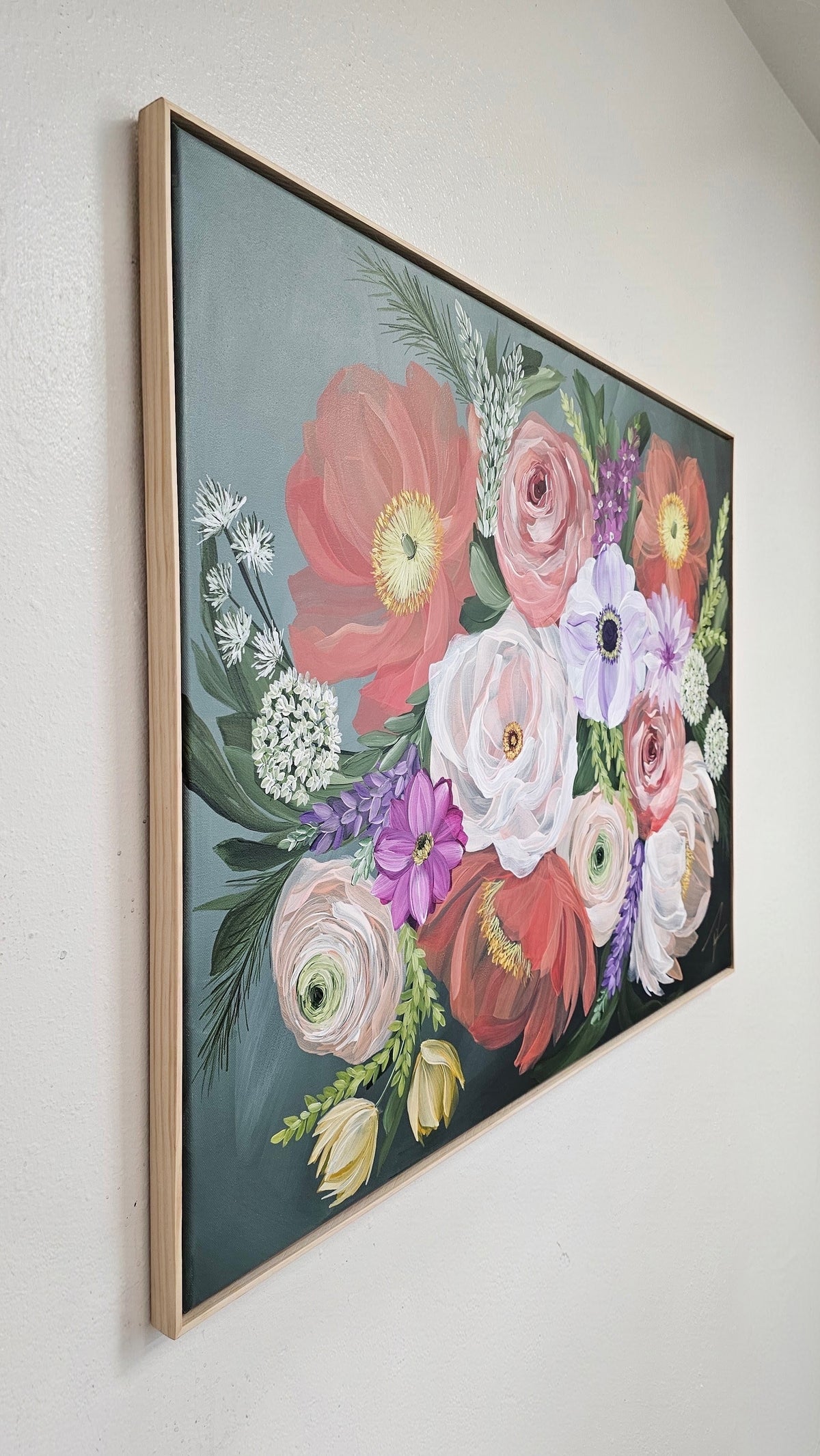 "Flourishing"  _ Poppy Bouquet Flower Painting_ Zoe White Art