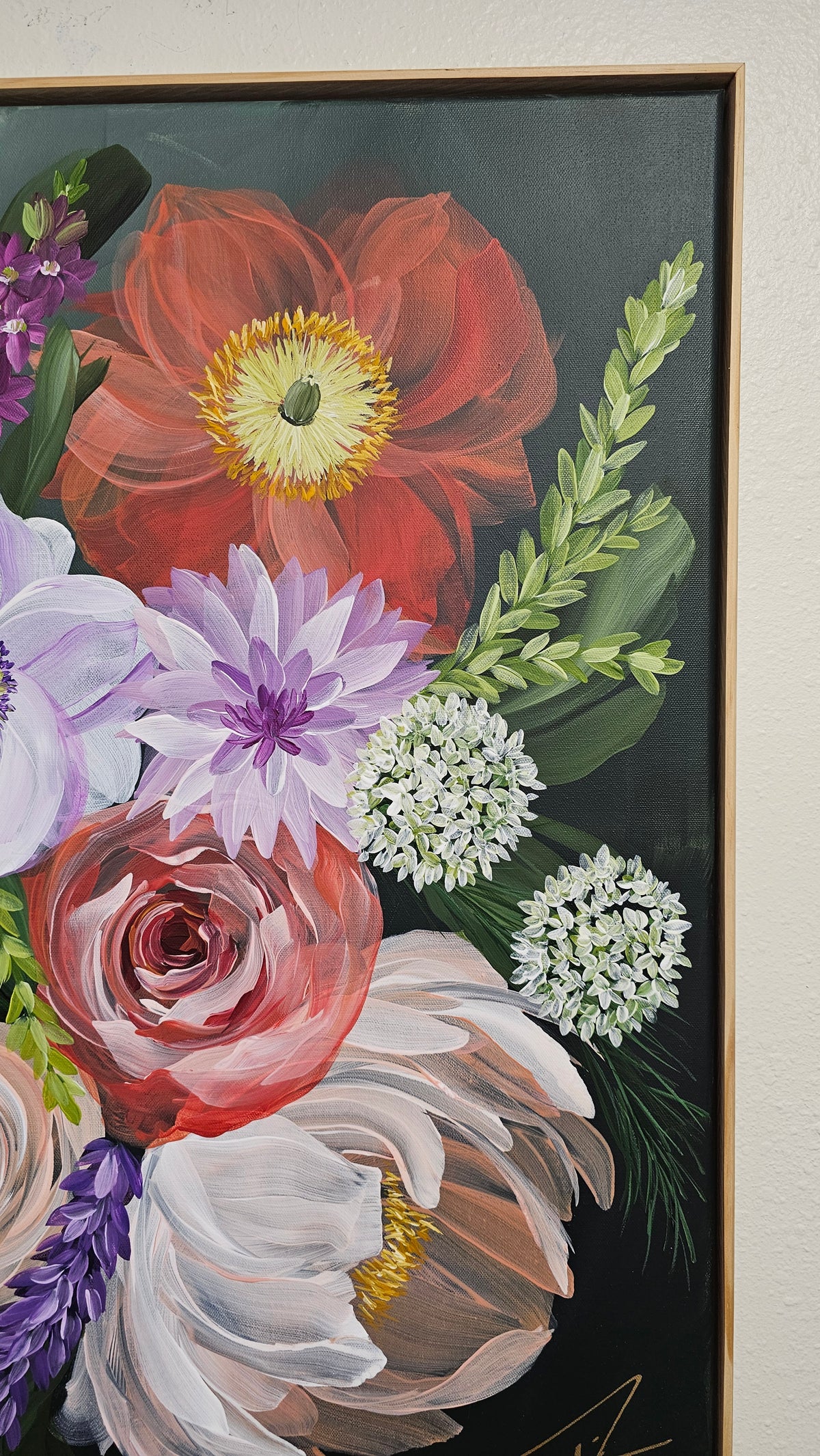 "Flourishing"  _ Poppy Bouquet Flower Painting_ Zoe White Art
