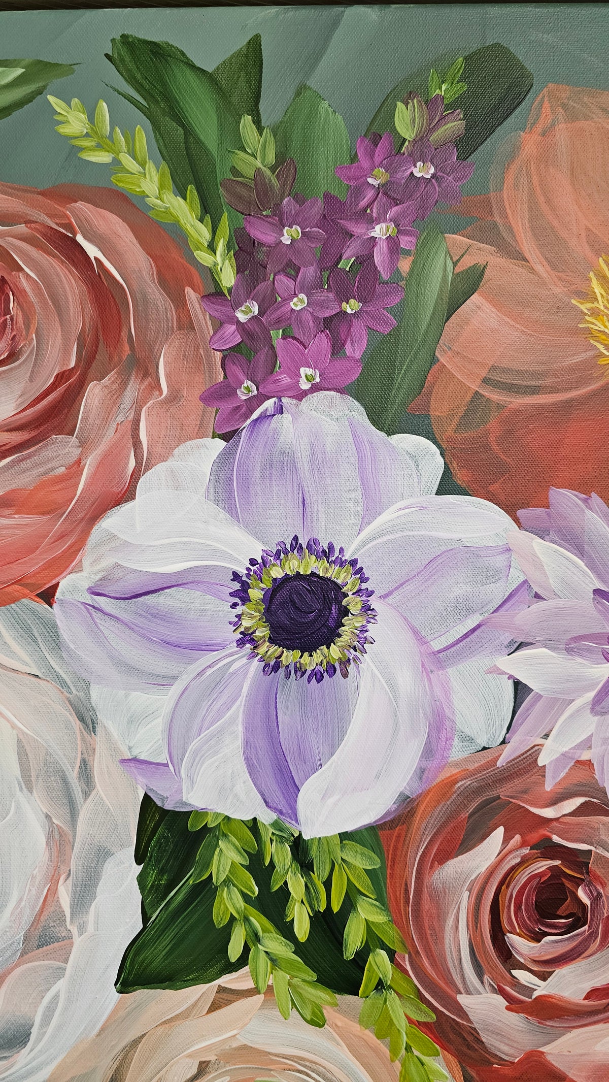 "Flourishing"  _ Poppy Bouquet Flower Painting_ Zoe White Art