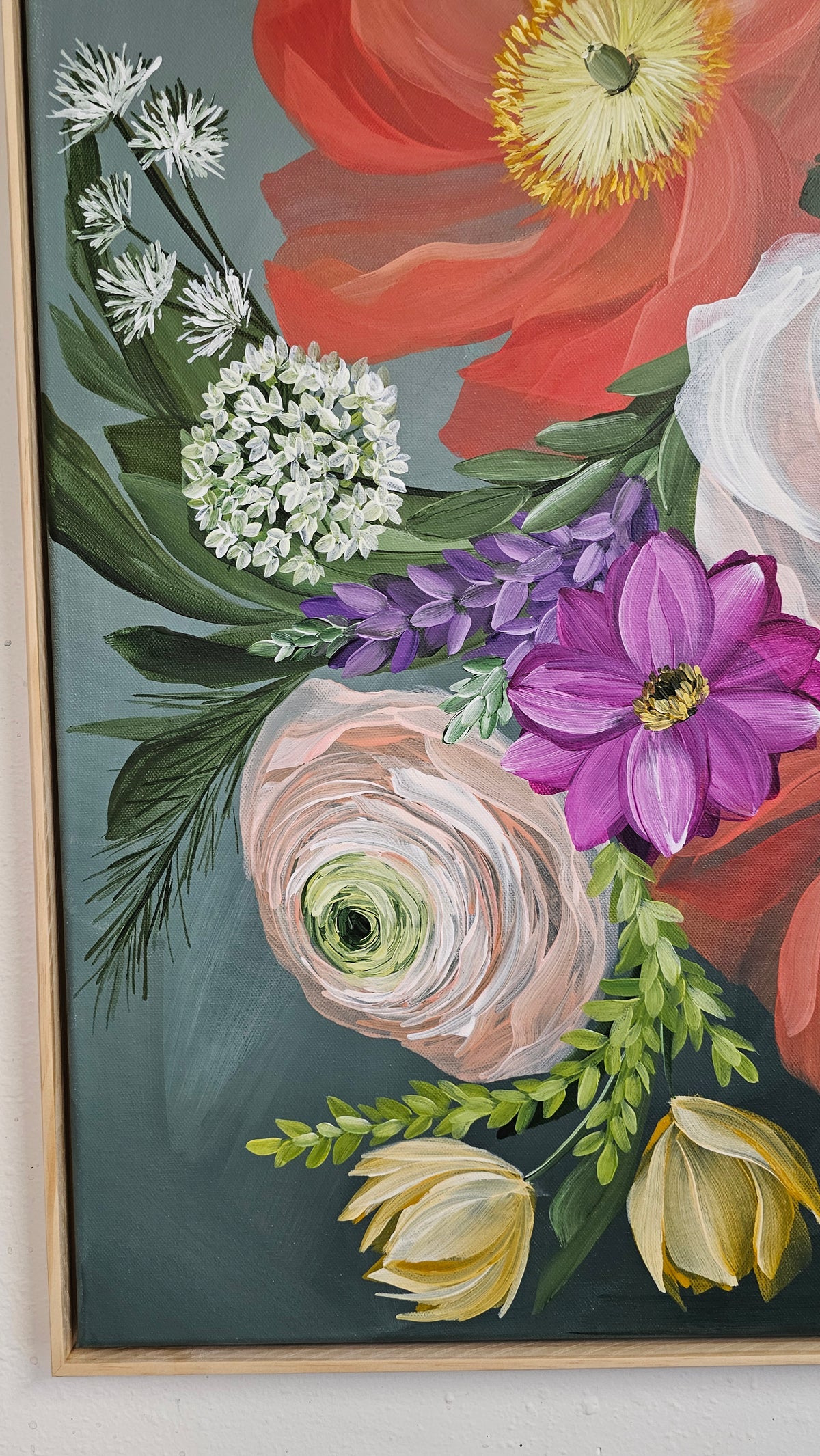 "Flourishing"  _ Poppy Bouquet Flower Painting_ Zoe White Art